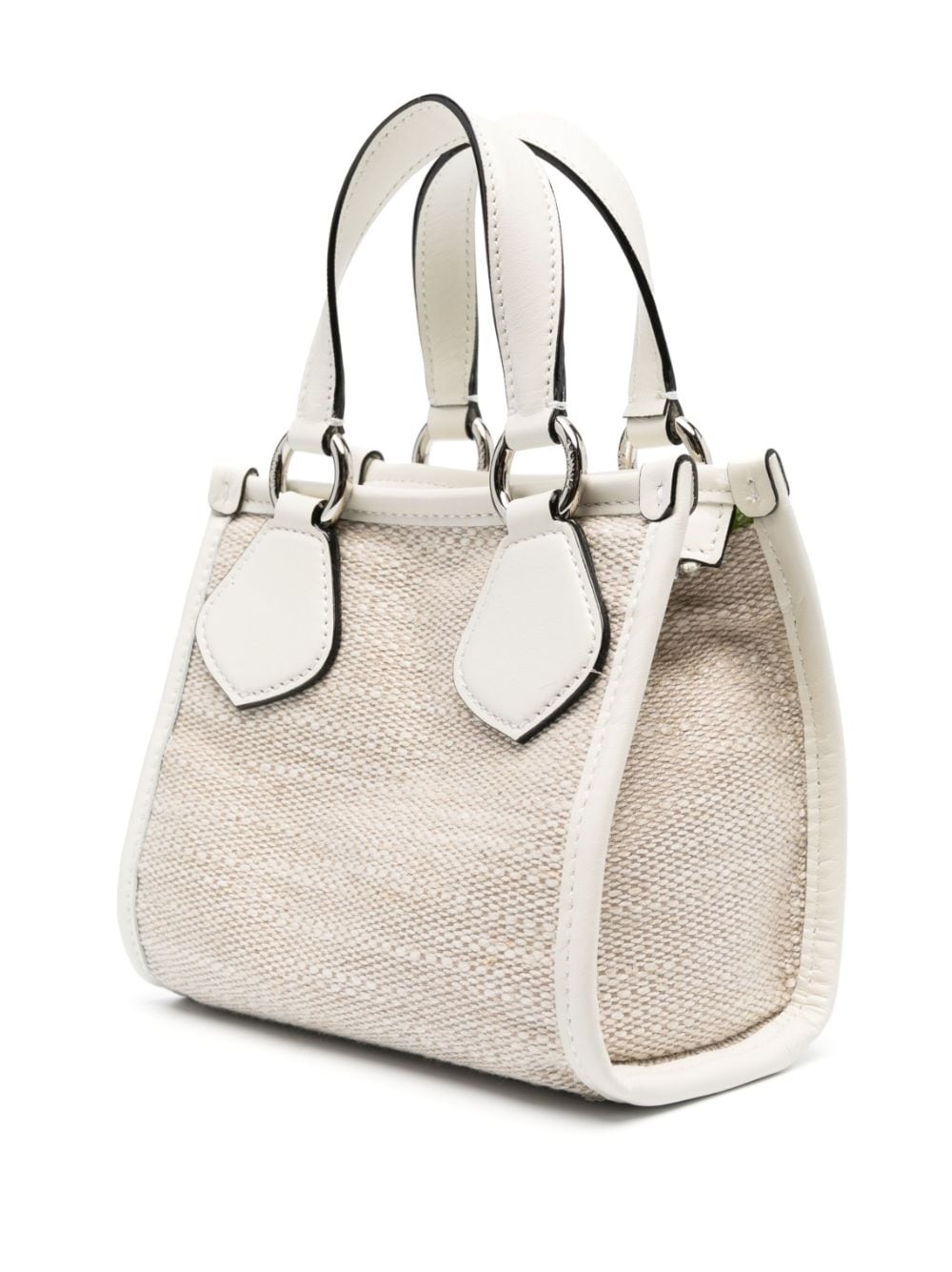 logo-print leather tote bag - 3