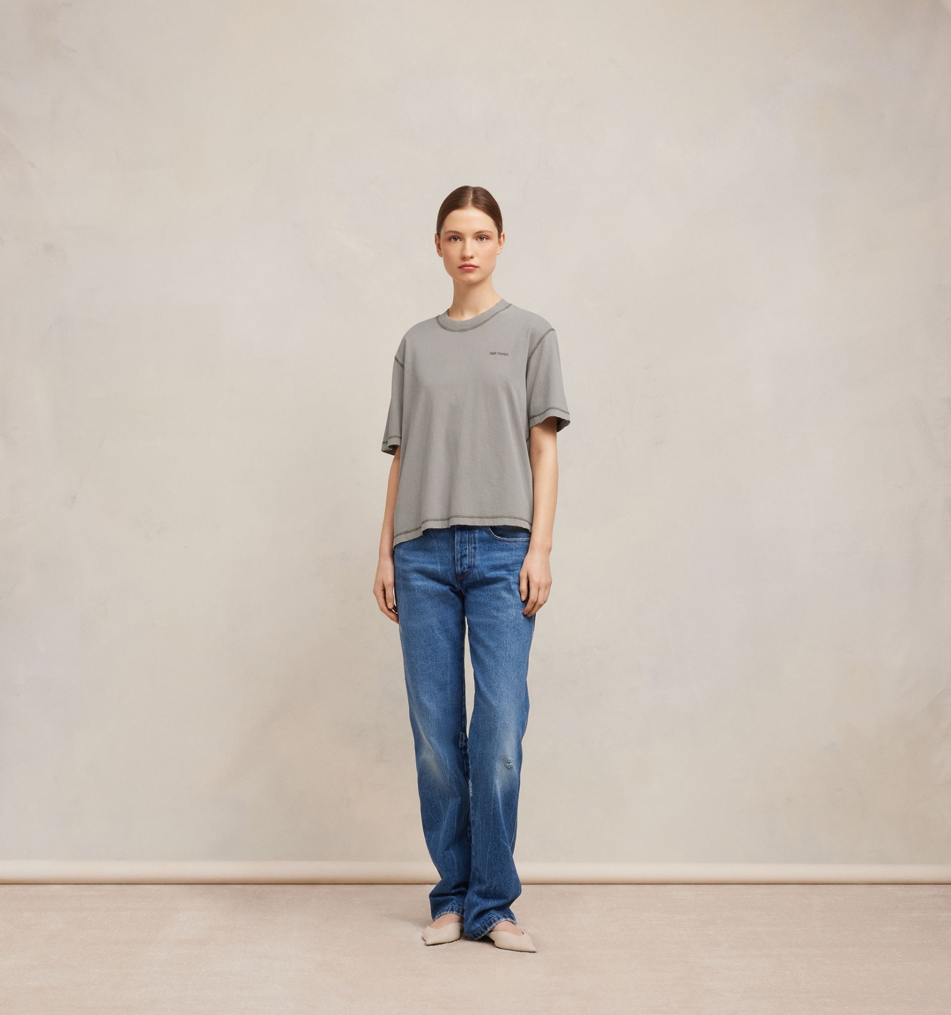 AMI Paris Fade Out T-shirt | REVERSIBLE