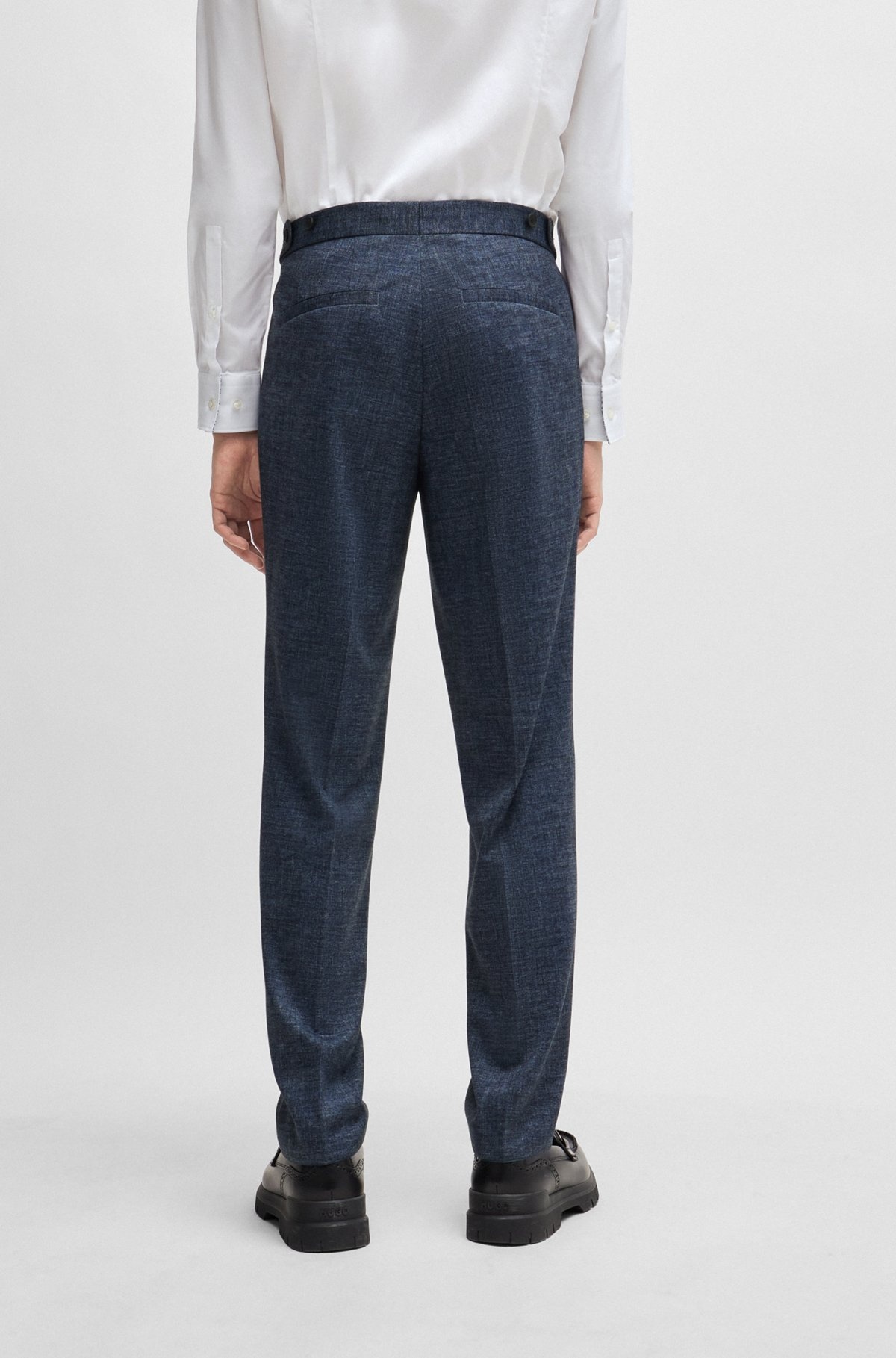SLIM-FIT THREE-PIECE SUIT IN PERFORMANCE-STRETCH JERSEY - 8