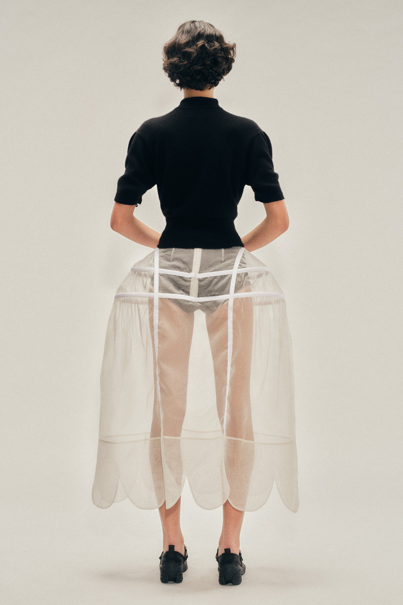 Simone Rocha Sheer Hip Bustle Hoop Skirt outlook