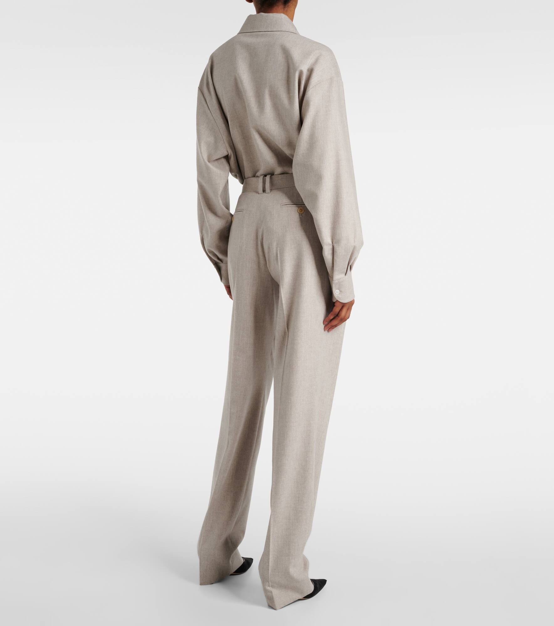 Norbert wool and cashmere straight pants - 3