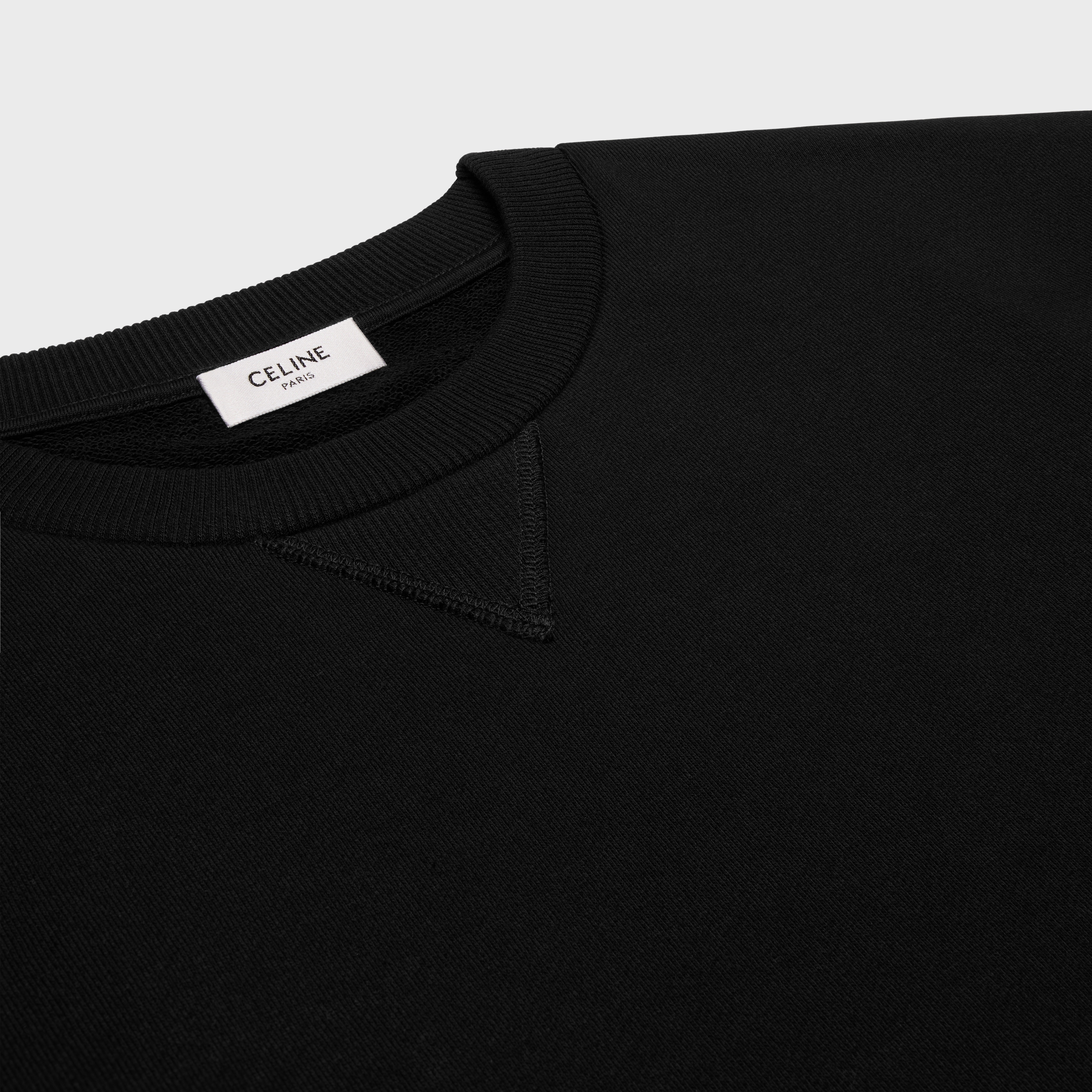 loose triomphe sweatshirt in cotton fleece - 3