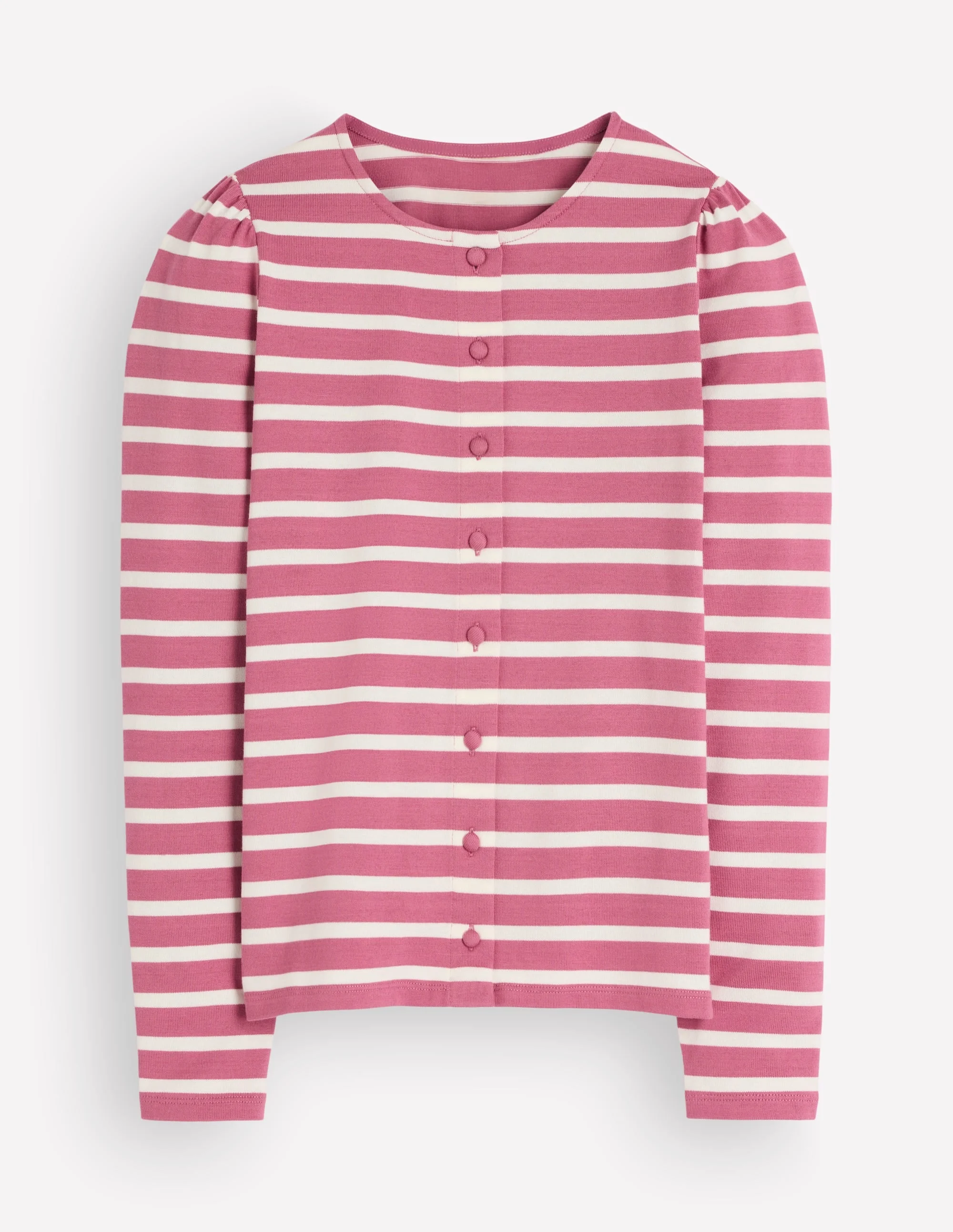 Iris Puff Sleeve Mariner-Heather Rose/ Ivory Stripe - 1