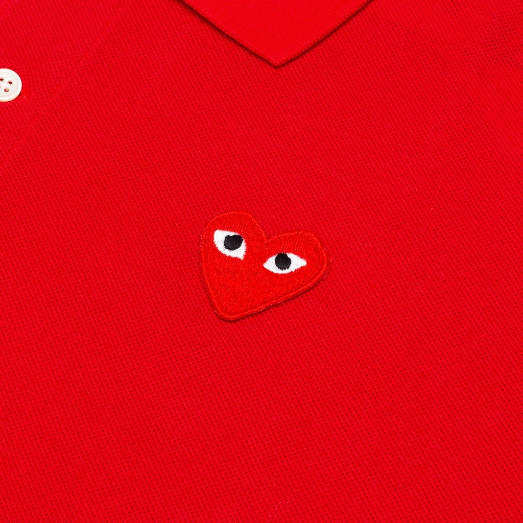 COMME DES GARCONS PLAY POLO SHIRT - RED - 3