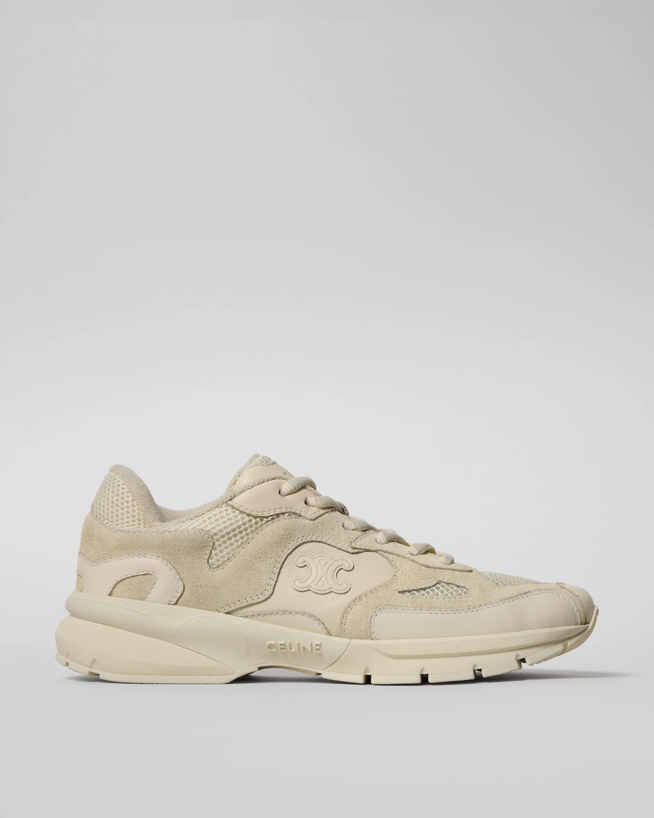 RUNNER SNEAKER IN CALFSKIN, SUEDE CALFSKIN AND MESH - 1