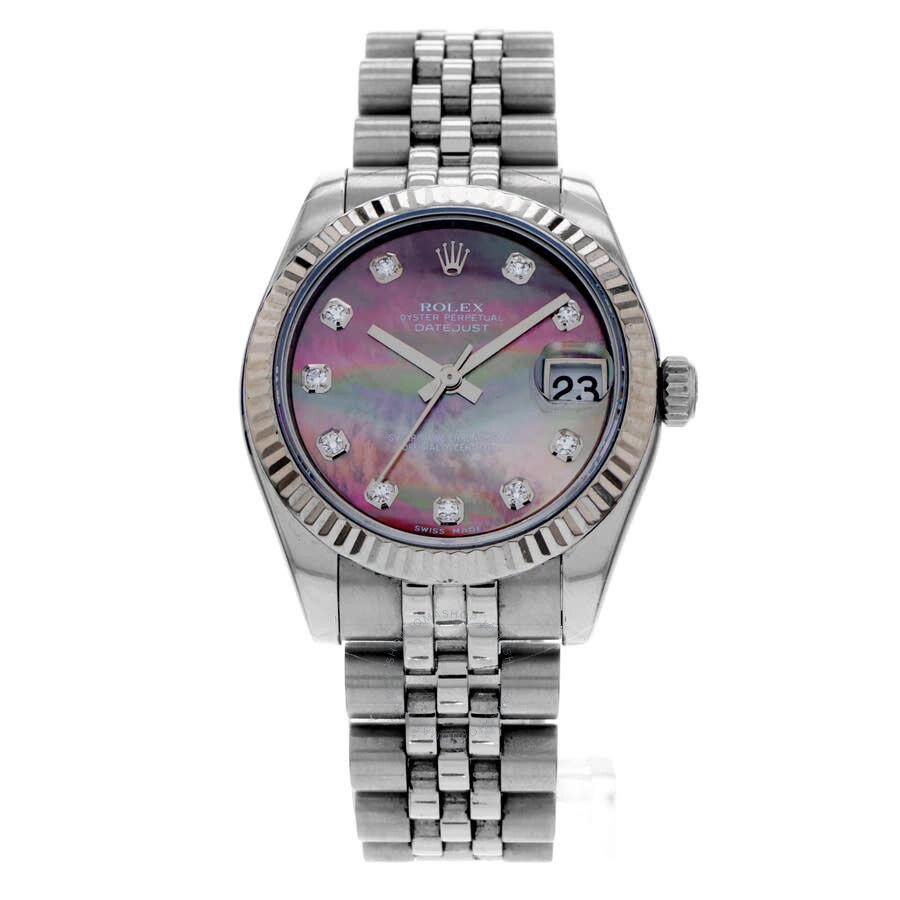 Pre-owned Rolex Datejust Automatic Chronometer Diamond Men's Watch 178274 BKMDJ - 2
