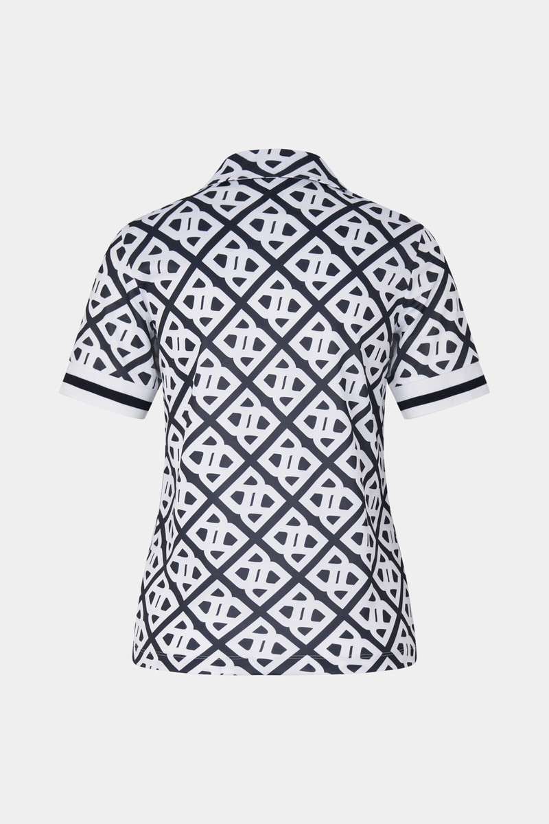 BOGNER Calysa functional polo shirt in Navy blue/White outlook