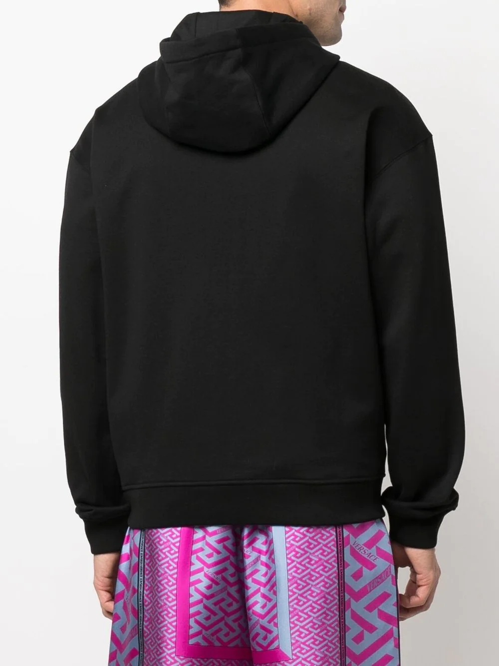 slogan logo-print zip-front hoodie - 4