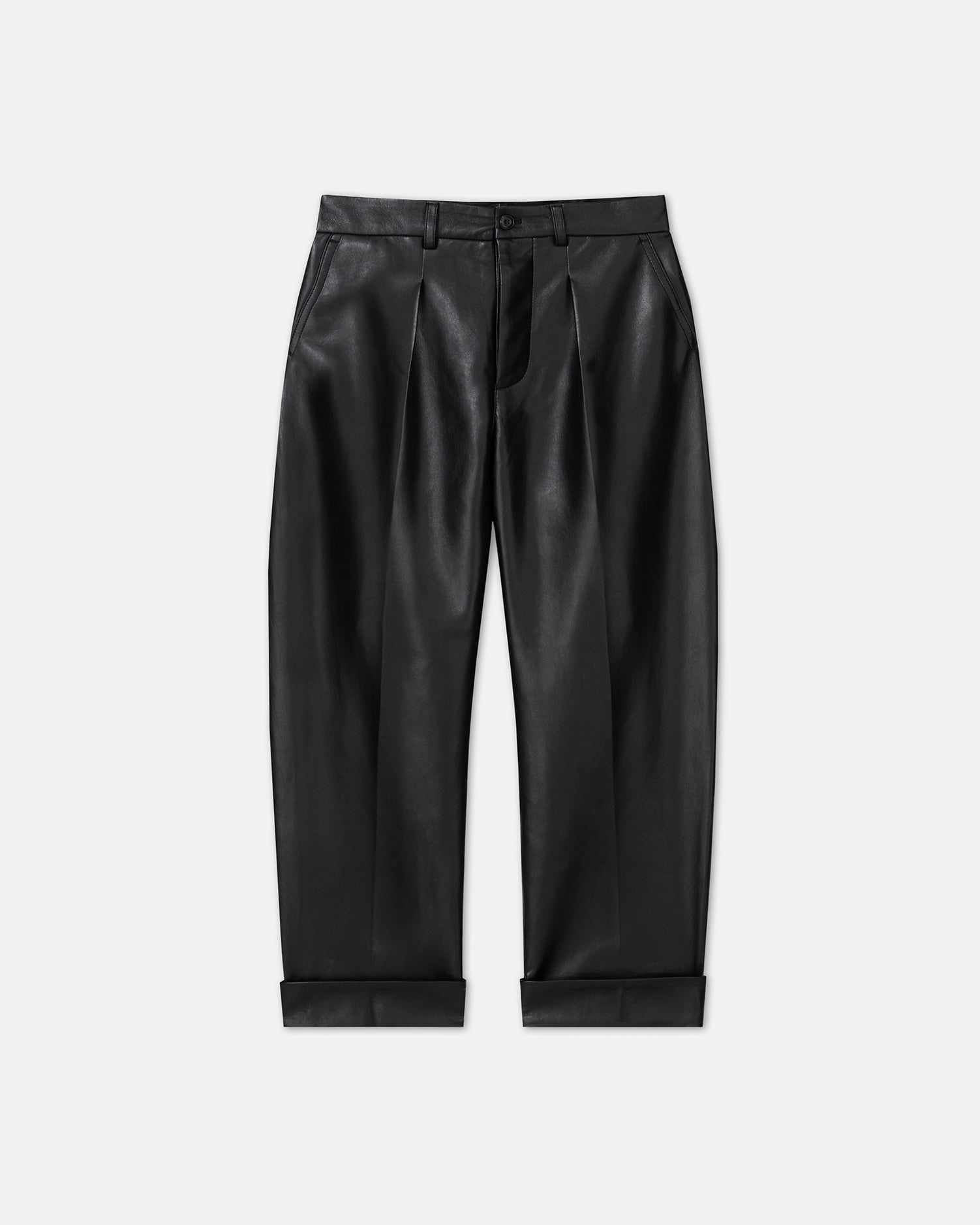 Regenerated Leather Tapered Pants - 1