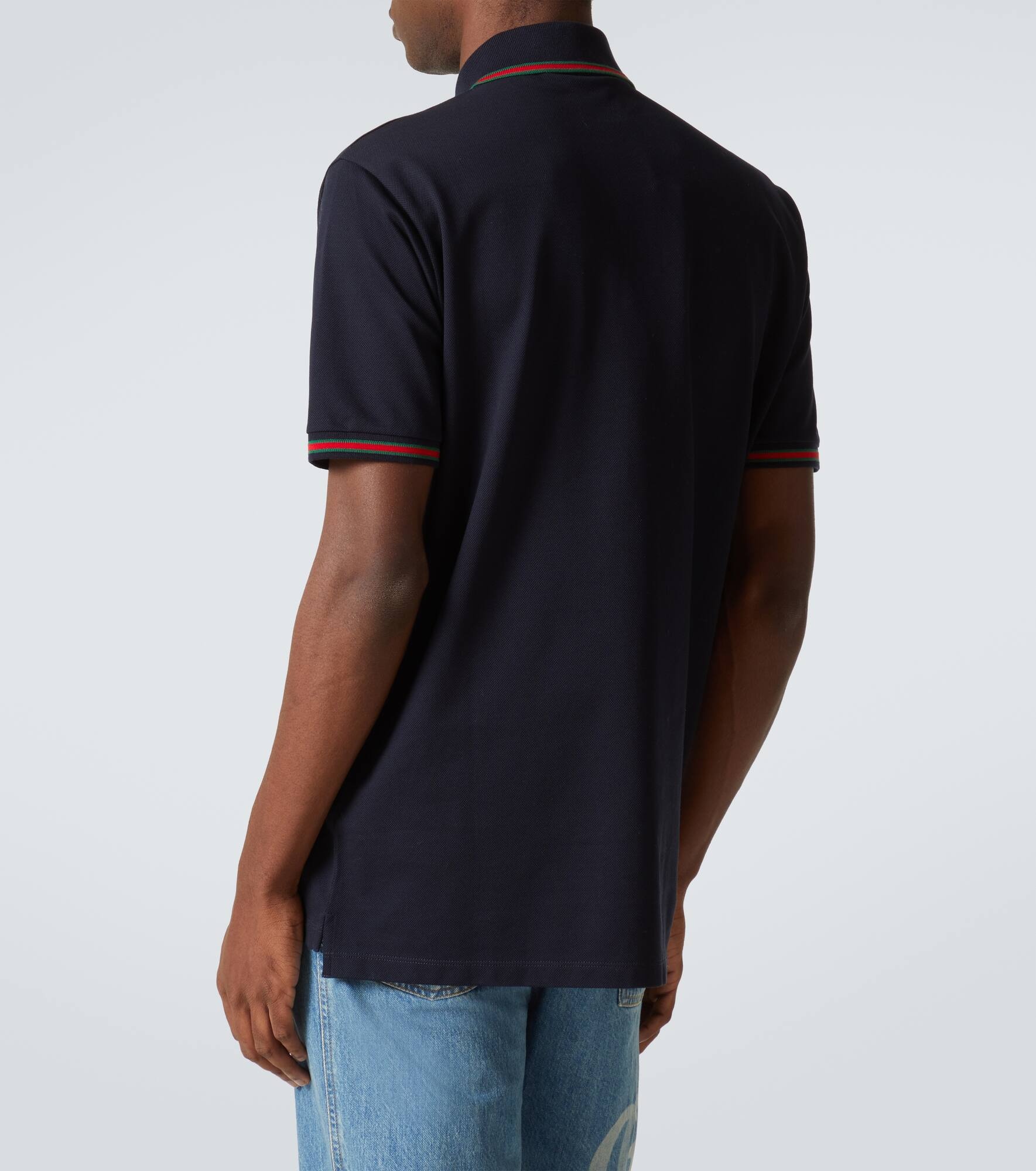Double G cotton-blend piqué polo shirt - 4