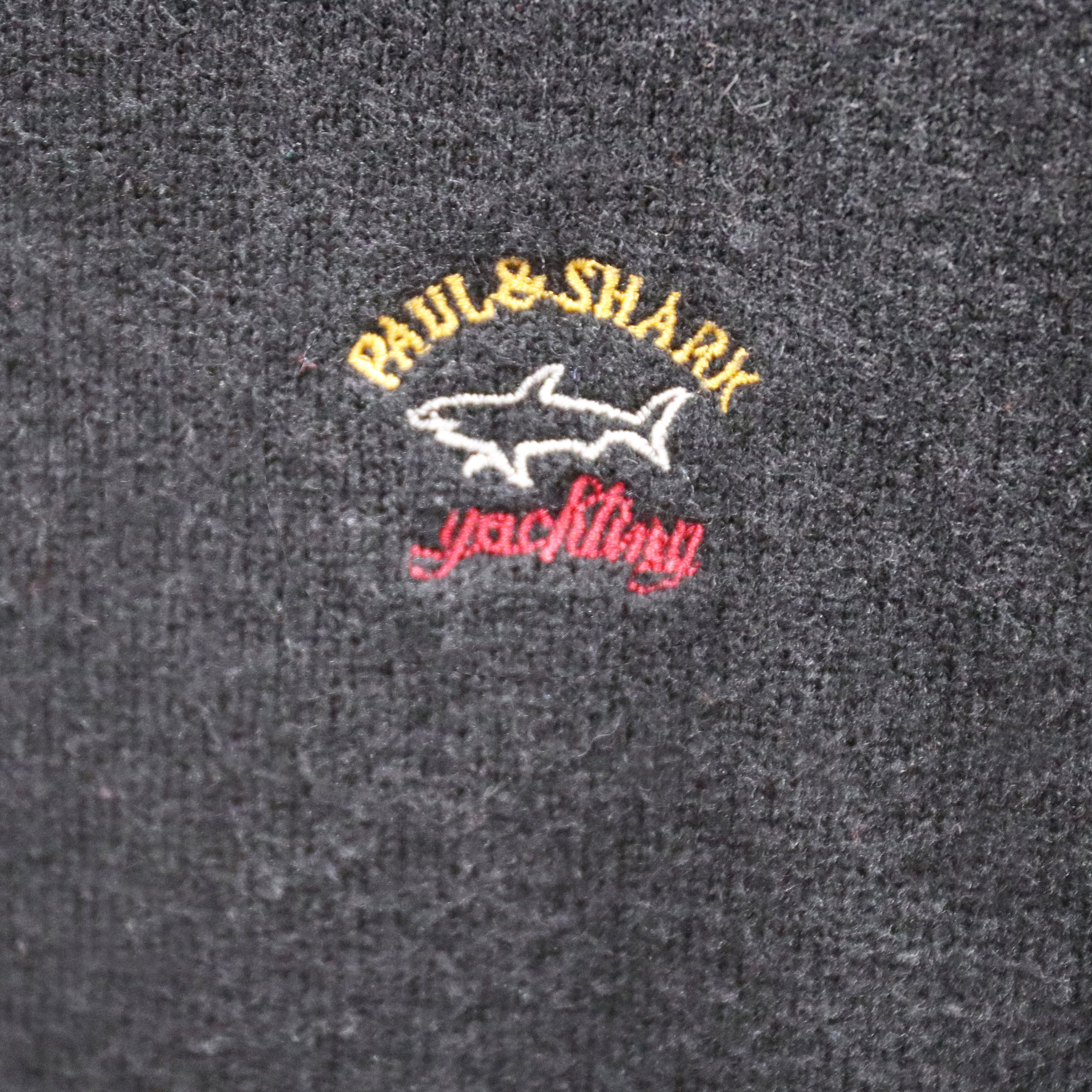 Paul & Shark Yachting Quarter-Zip Wool Sweater - Black - 3