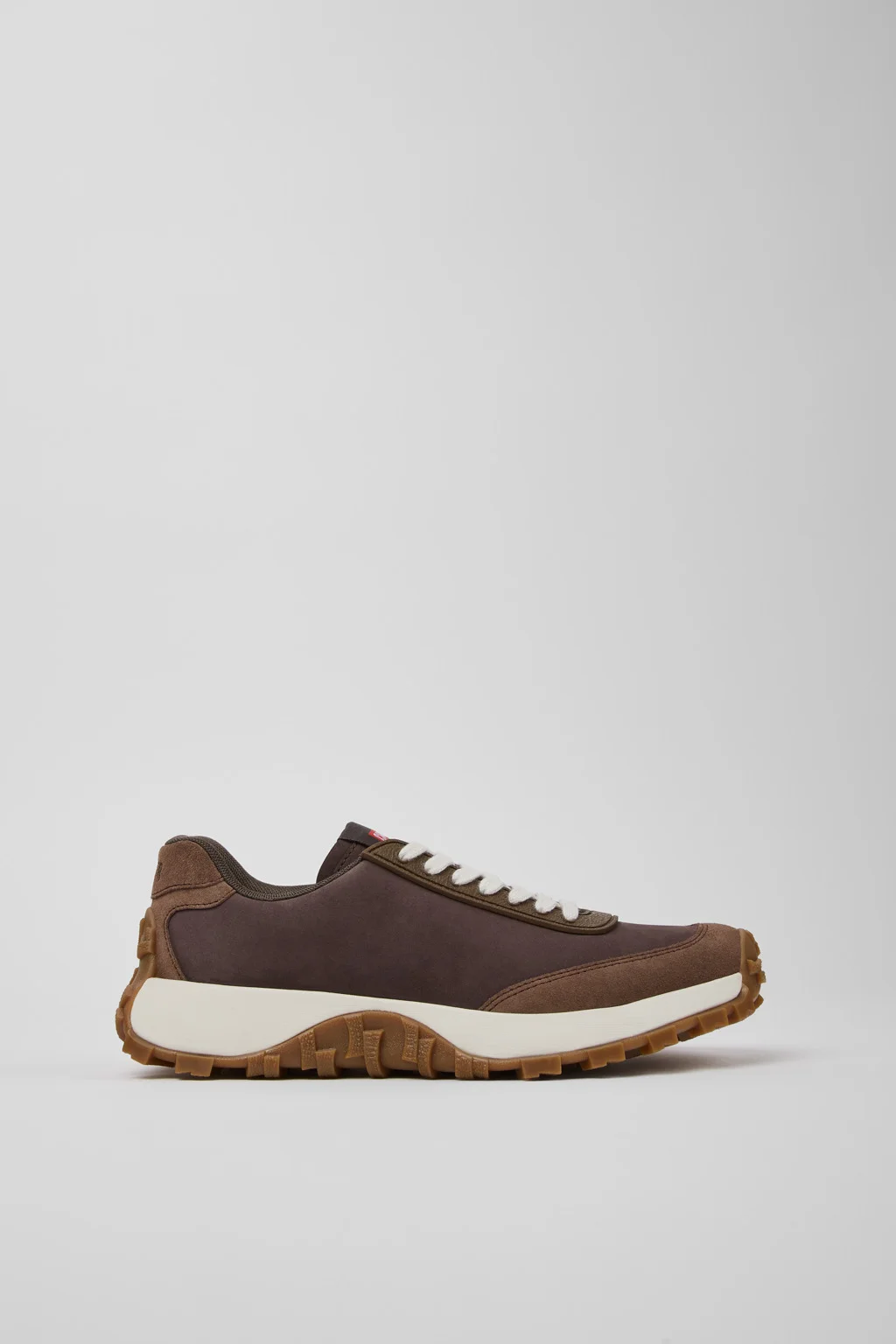 Drift Trail Brown Leather Sneakers for Women. - 1