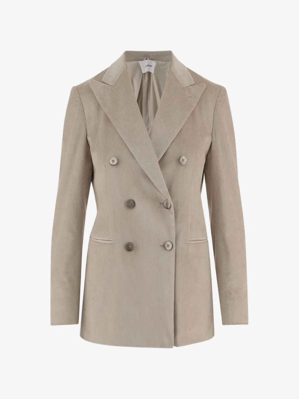 double-breasted corduroy blazer - 1