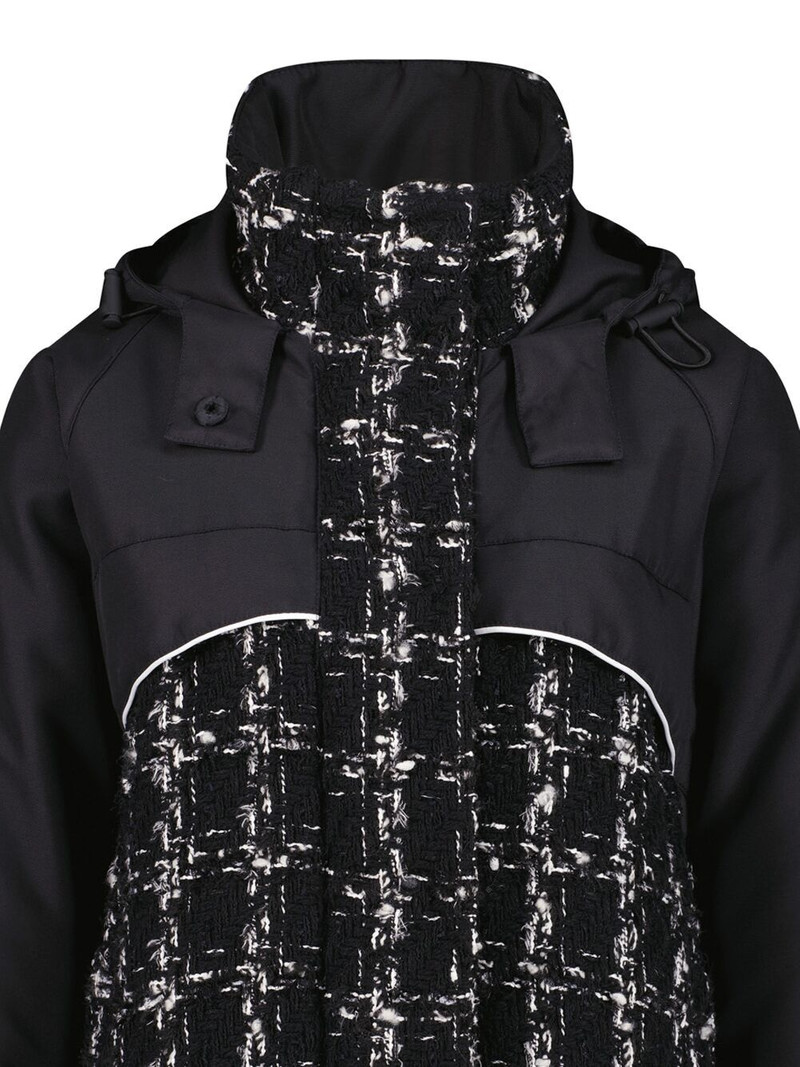 GIAMBATTISTA VALLI tweed hooded coat outlook