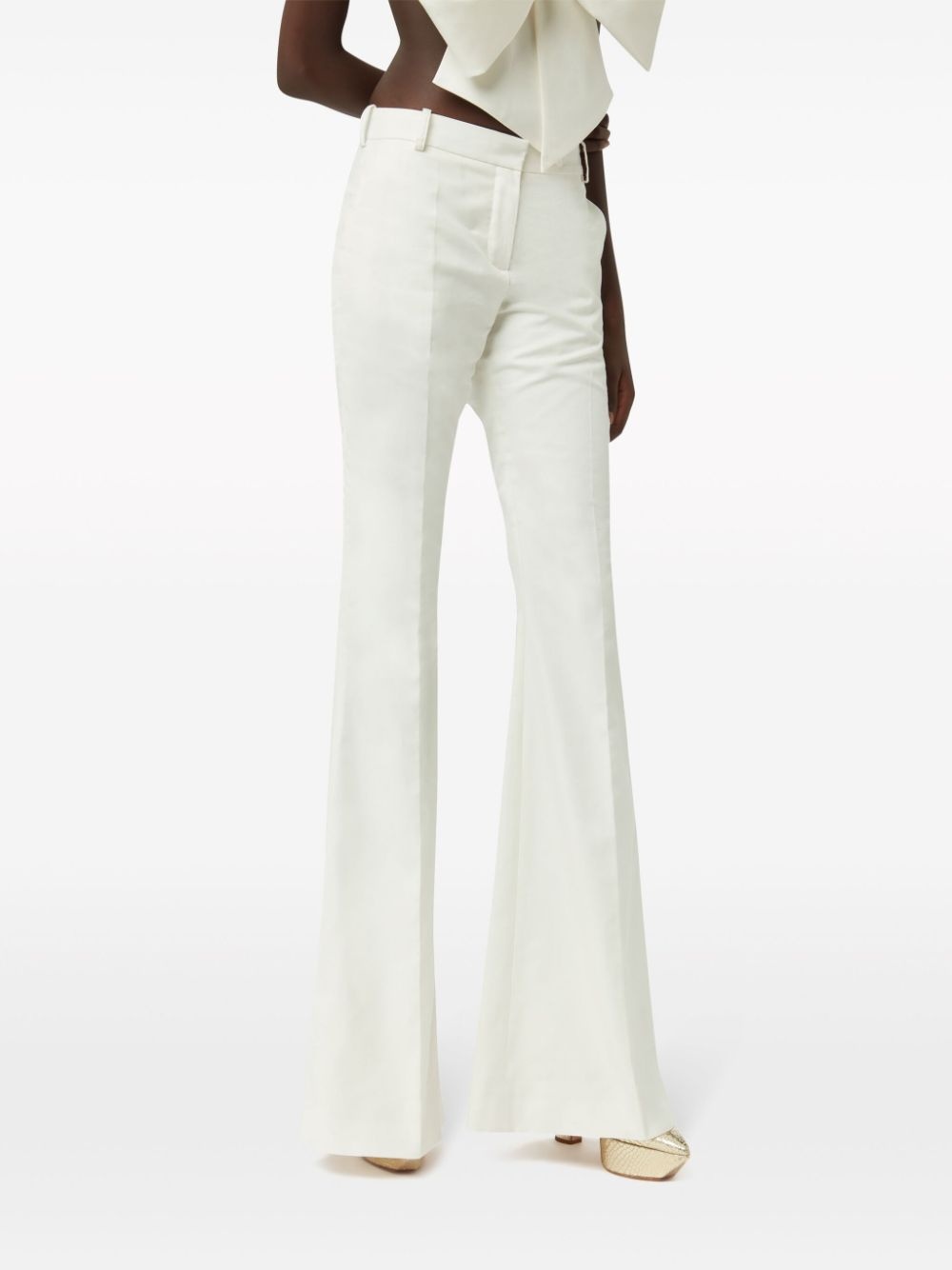mid-rise flared trousers - 4