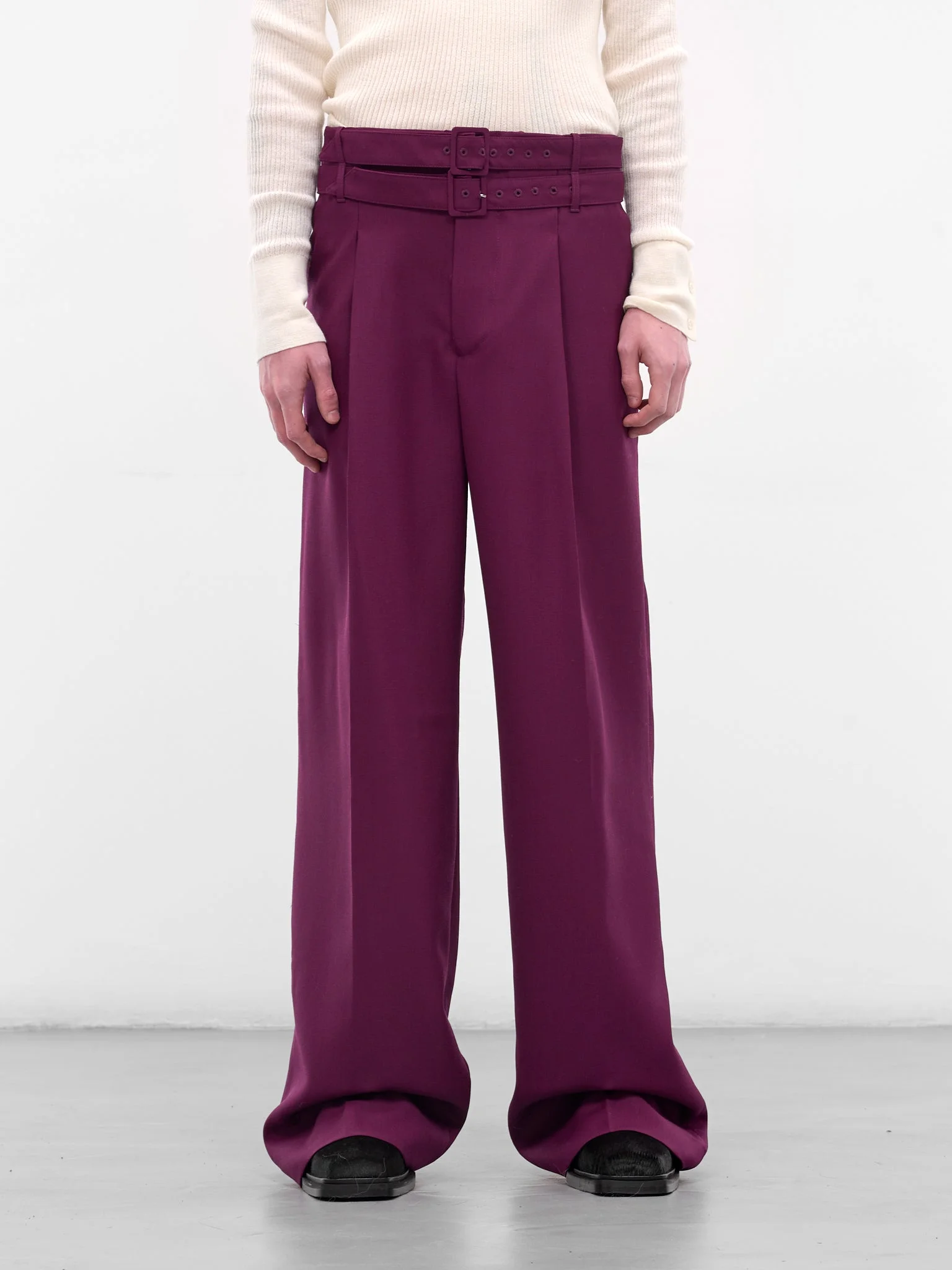 Fuchsia Wde Leg Trousers - 1