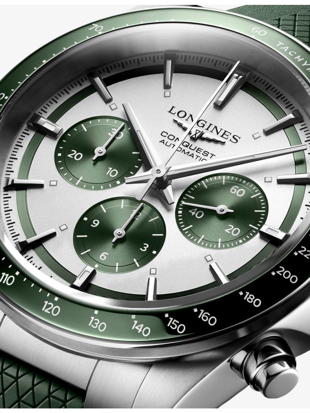 L3.835.4.02.9 Conquest Chronograph Stainless-Steel and Rubber Automatic Watch - 4