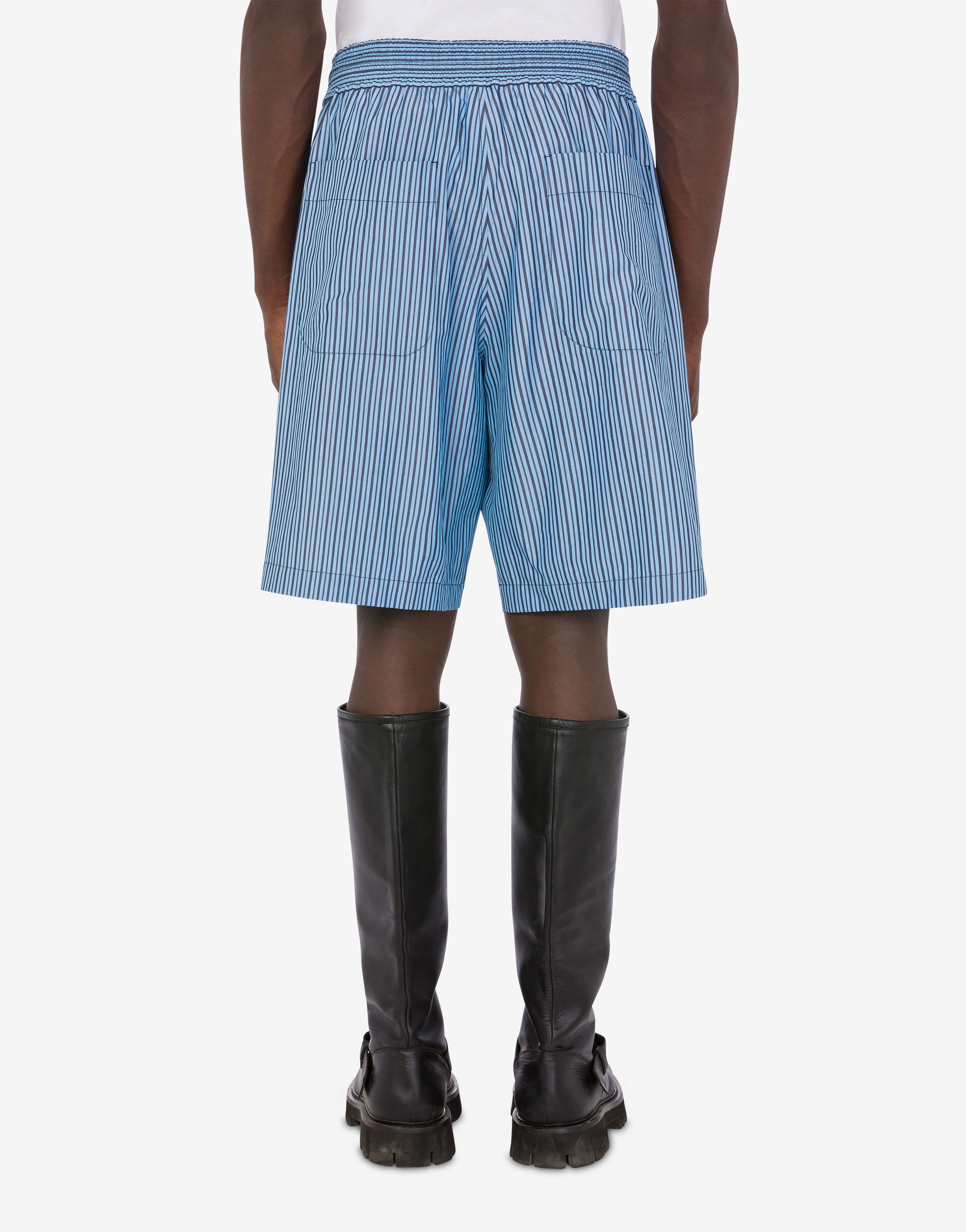 STRIPED POPLIN BERMUDA SHORTS - 3