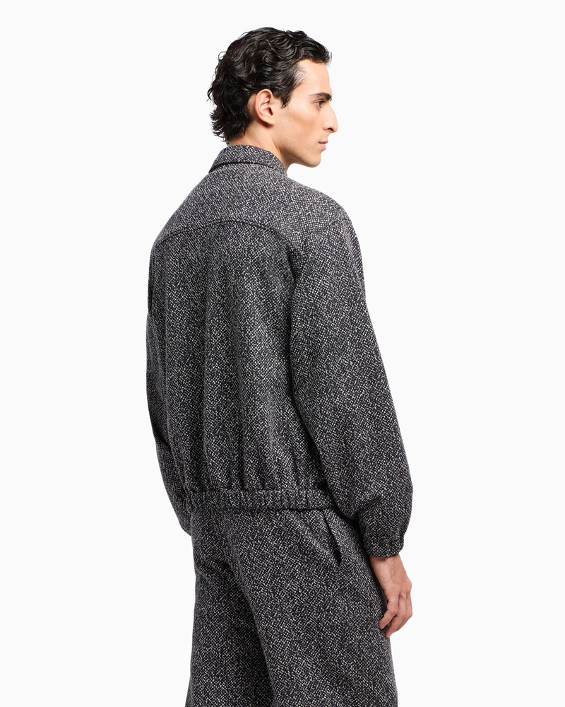 DENIM COLLECTION COTTON-JERSEY FLEECE AND CASHMERE BLOUSON 3