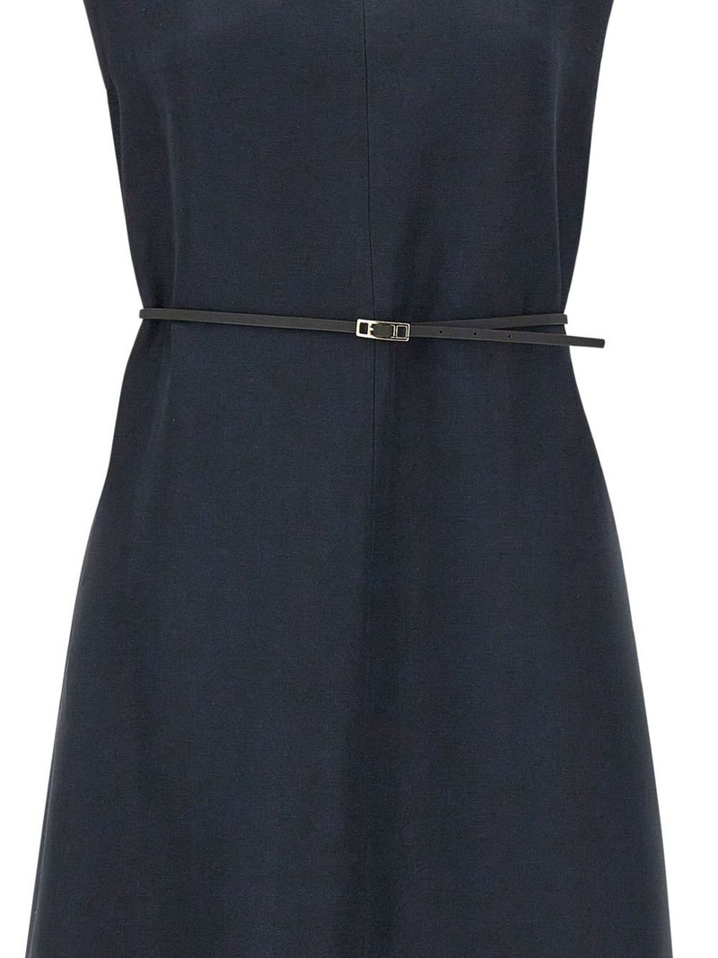 V-neck belt midi dress 4