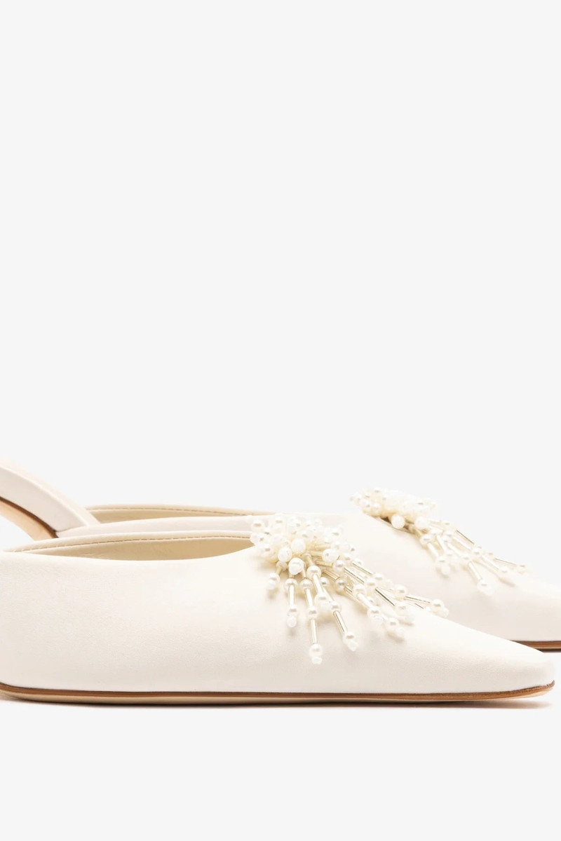 Carine Mule White Satin 4