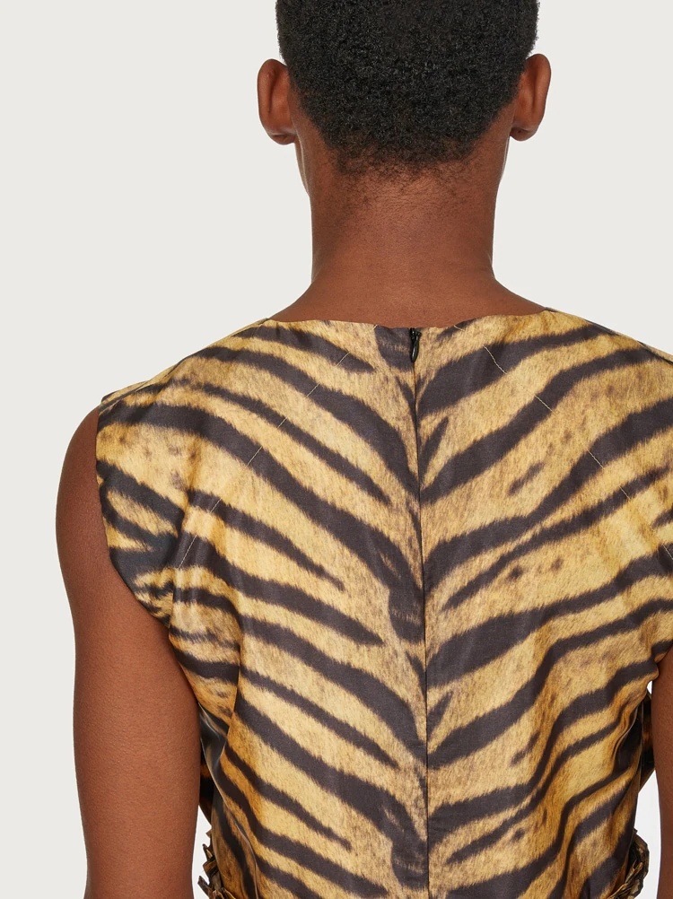 SLEEVELESS ANIMAL PRINT DRESS - 6