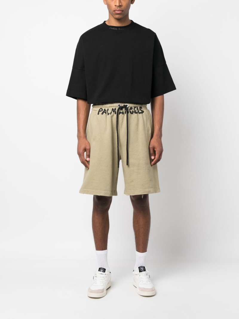 Palm Angels Seasonal logo-print drawstring shorts outlook