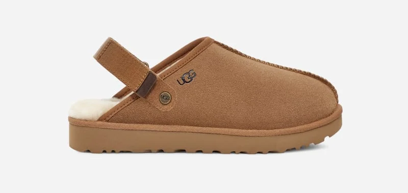 ® Women's Lanah Clog Suede Slippers in Chestnut - 1
