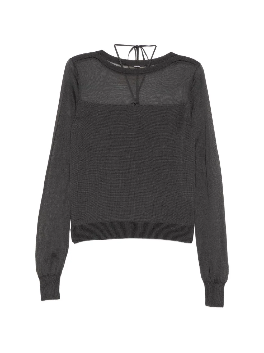 contrast-panel knitted top - 1