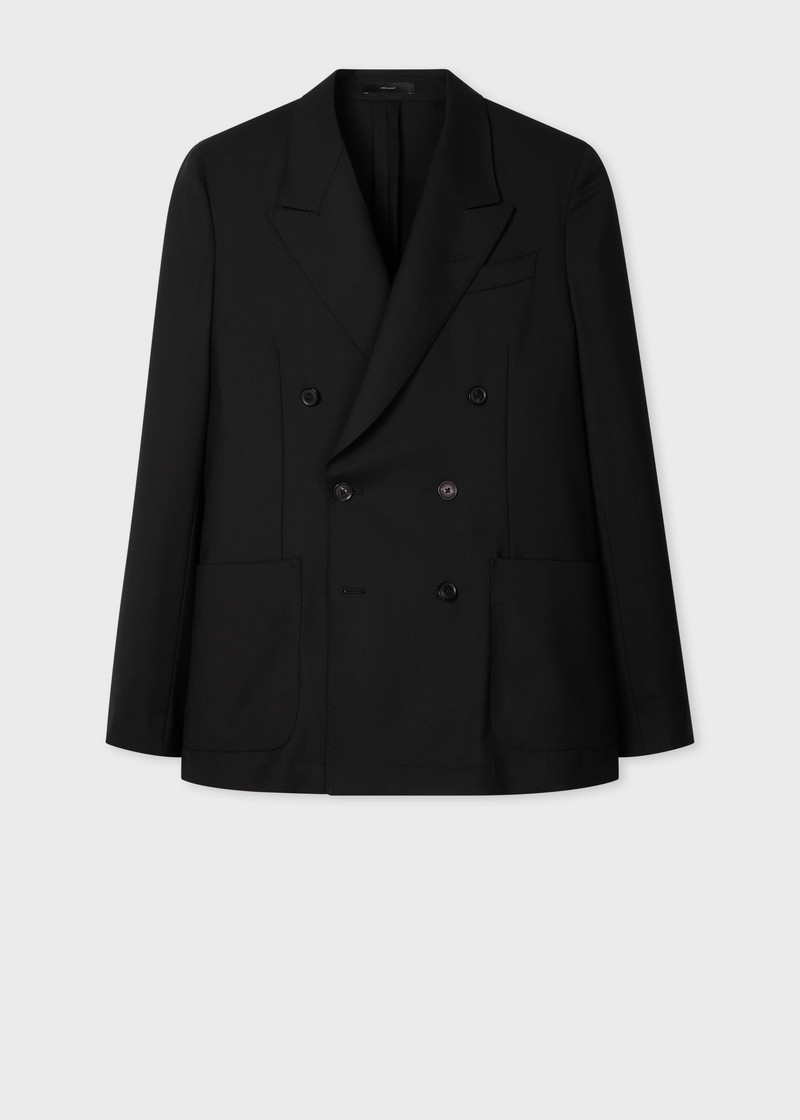 A Suit To Travel In - Black Double-Breasted Wool Blazer 1