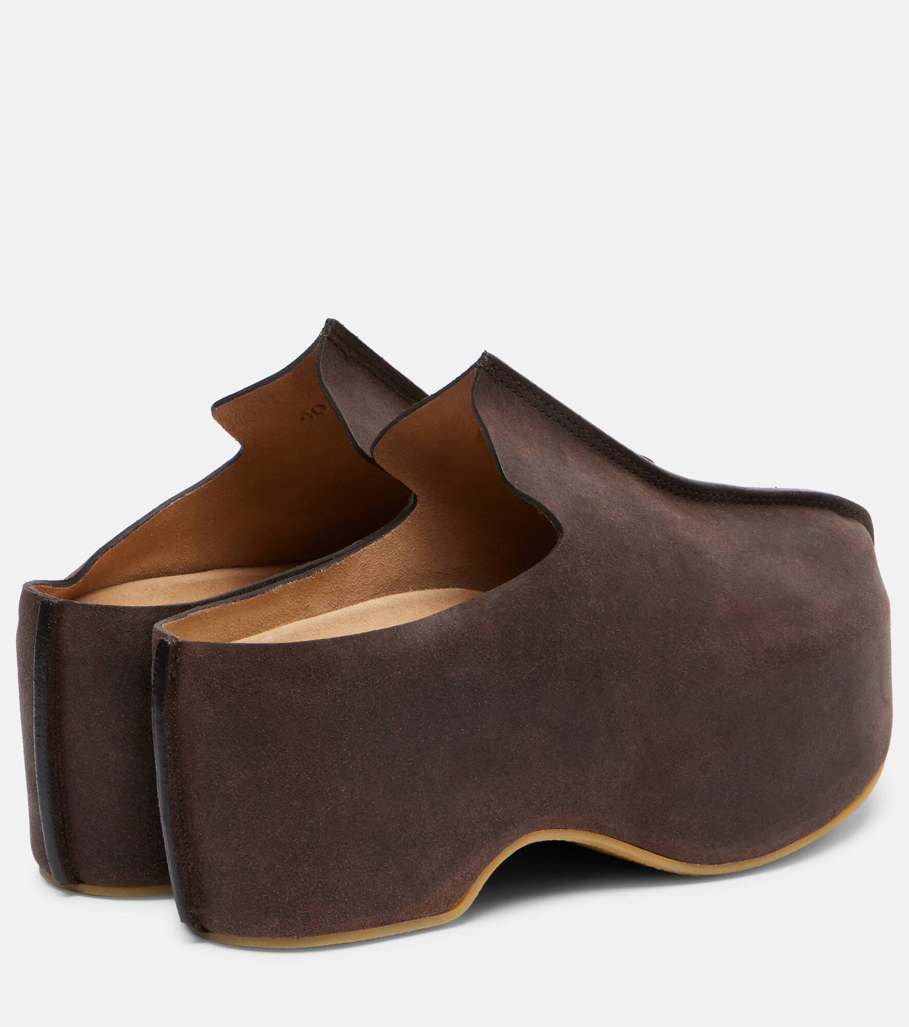 Suede platform mules - 2