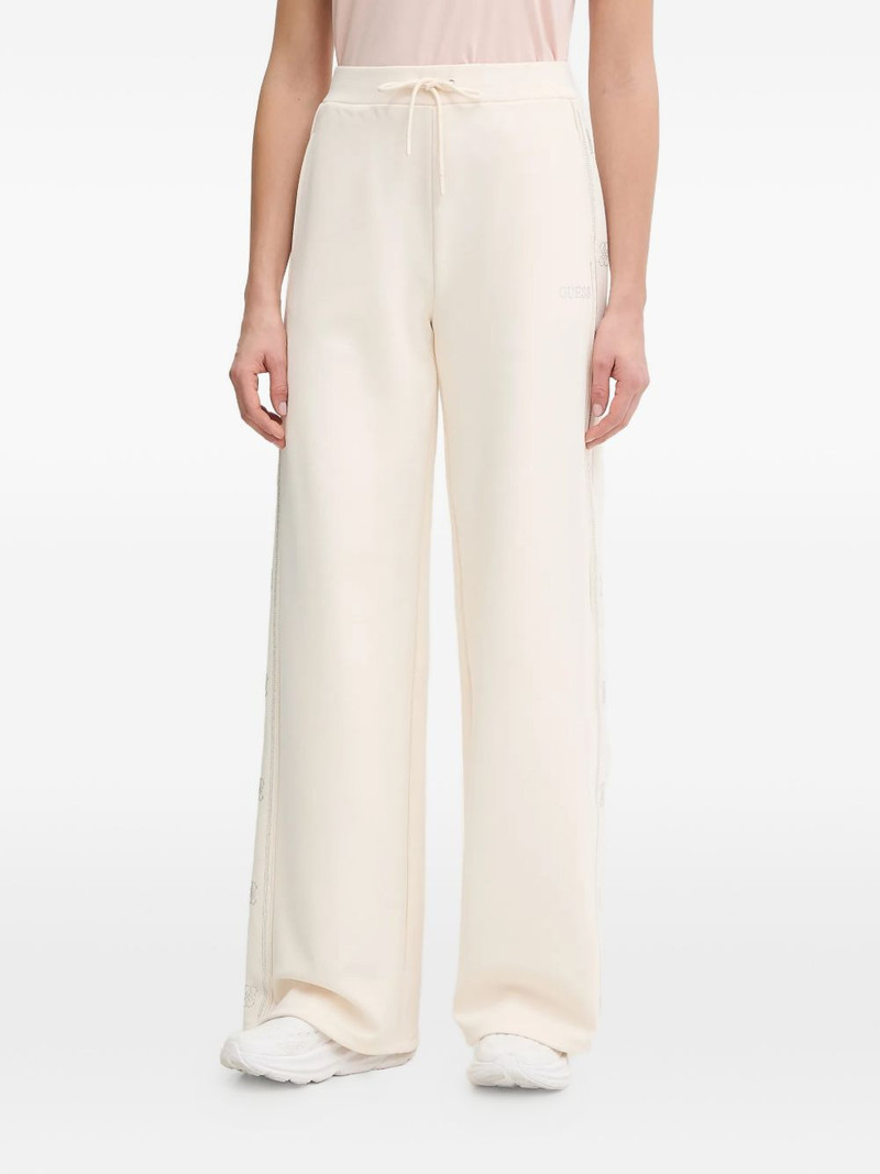 rhinestone drawstring track pants 1