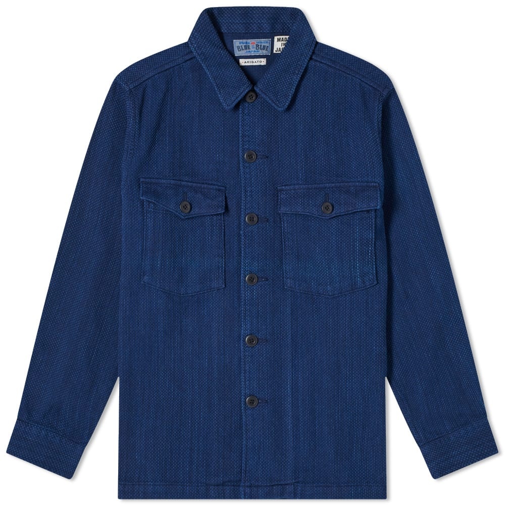 Blue Blue Japan Sashiko" 2 Pocket Overshirt - 1