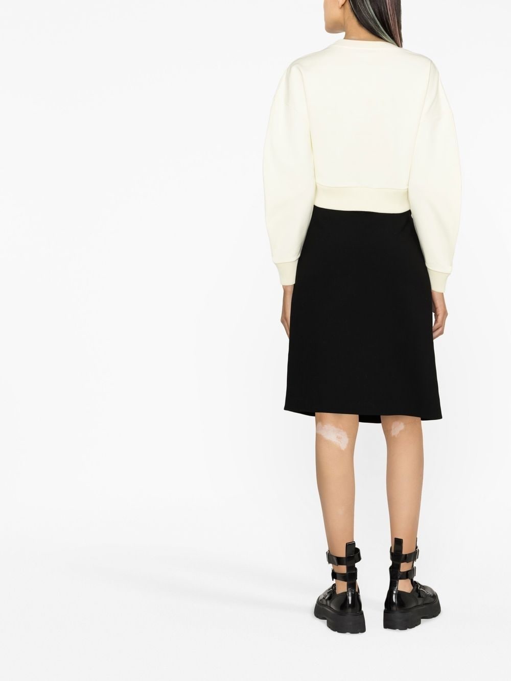 logo-embroidered cut-out sweatshirt - 4