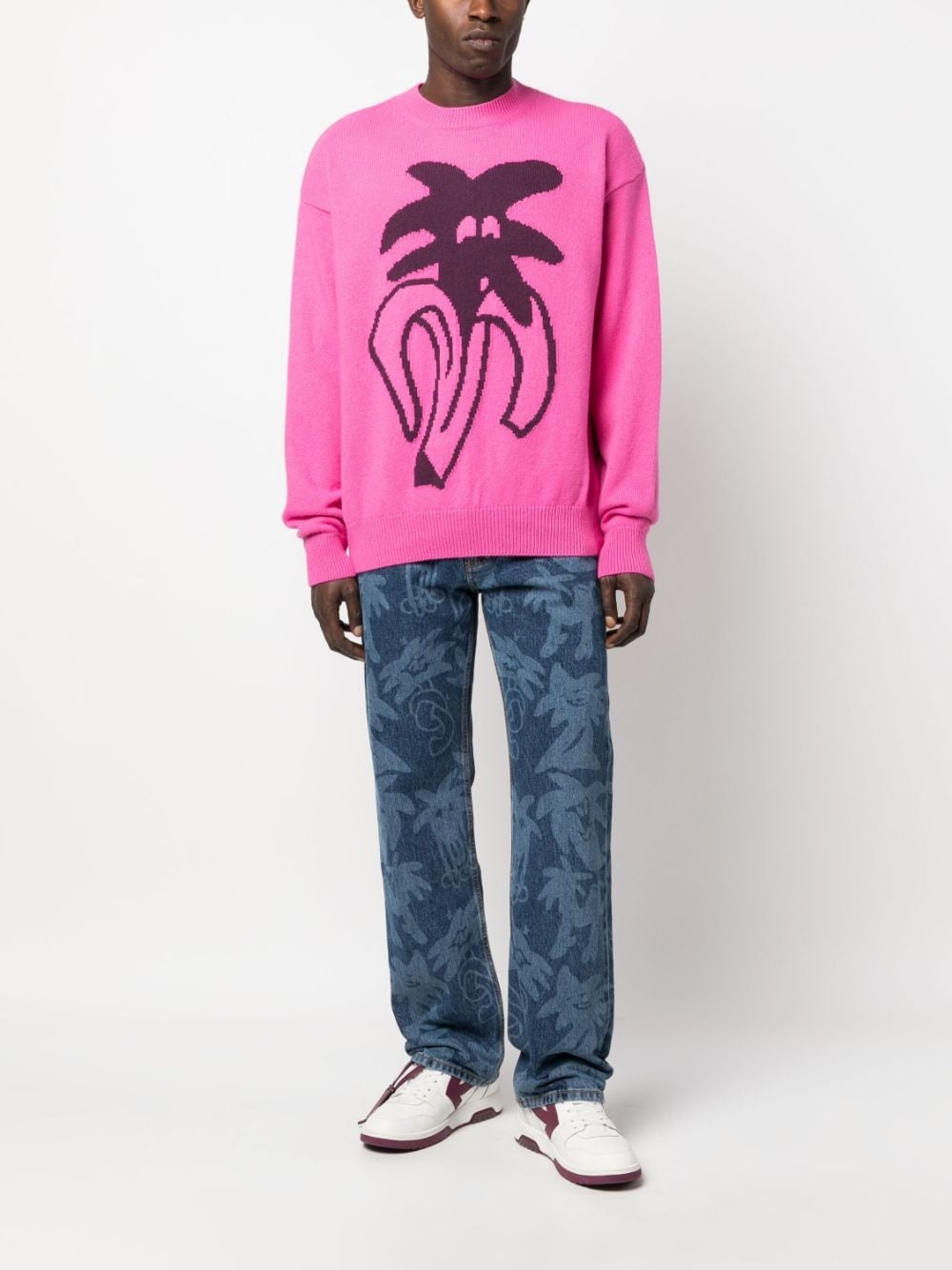 Palmity palm tree-print jeans - 3