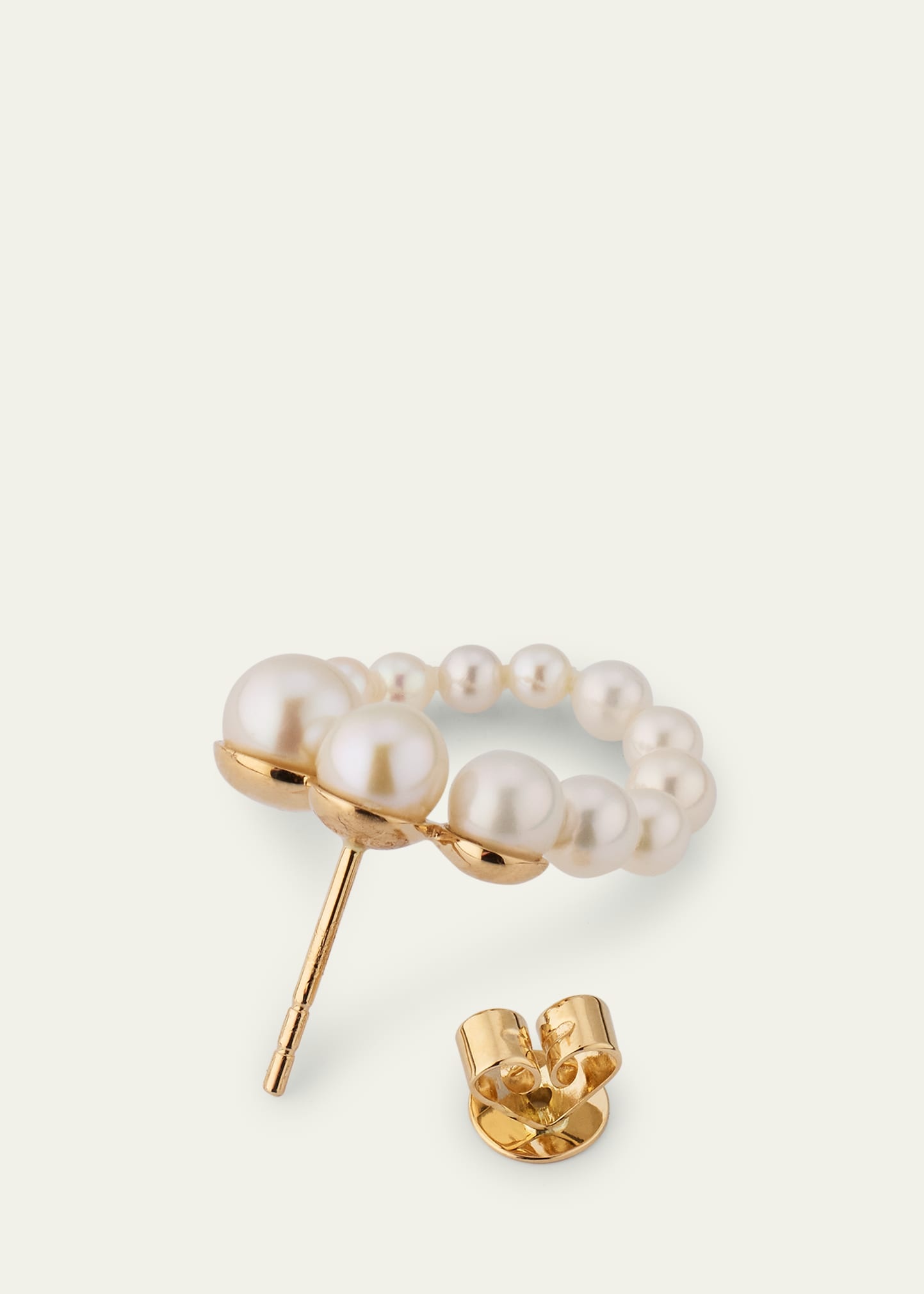 Petite Embrass de Perle Graduated Earring, Single, Left - 4