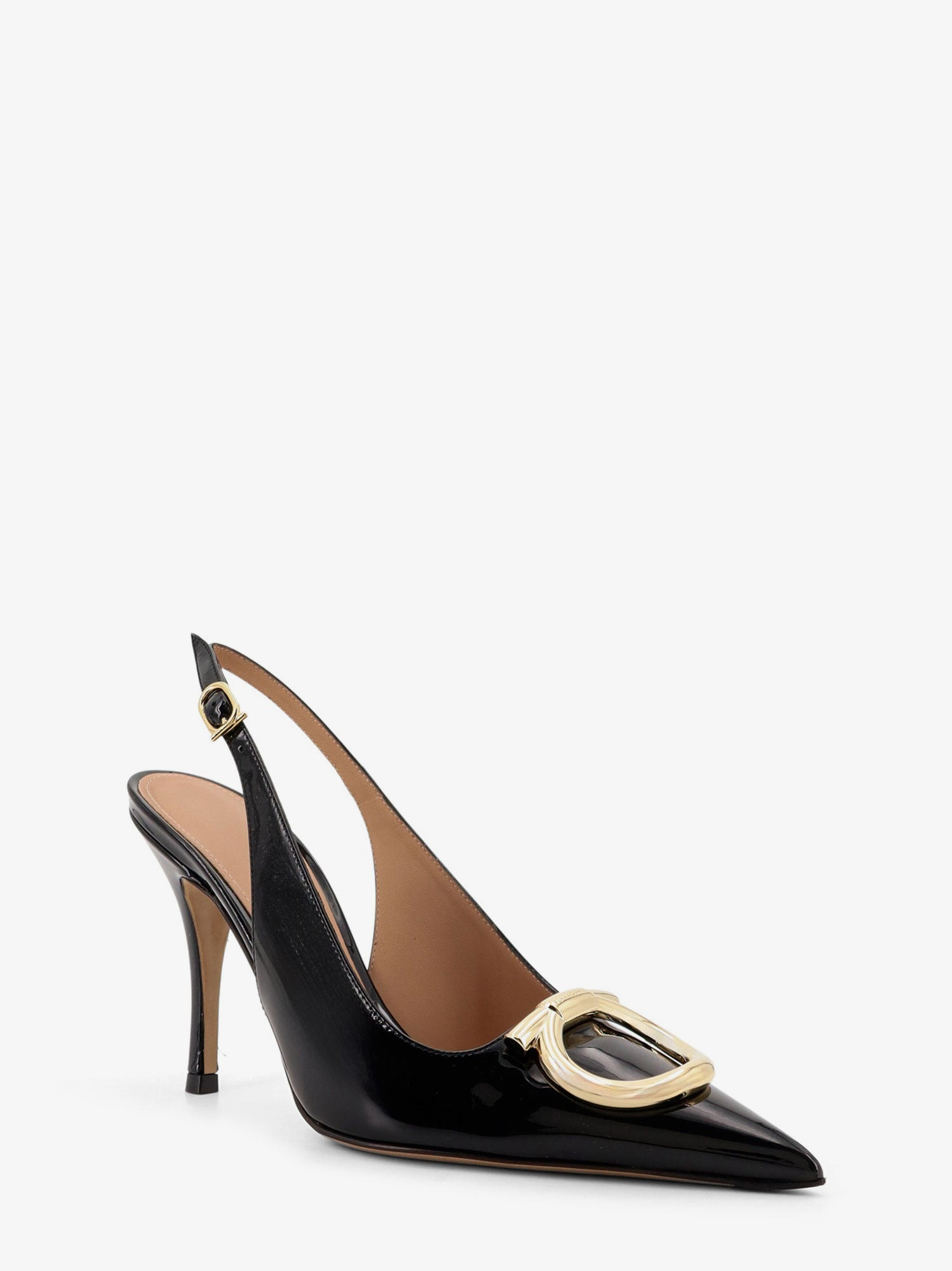 Sara Patent Leather Slingback Pumps - 2