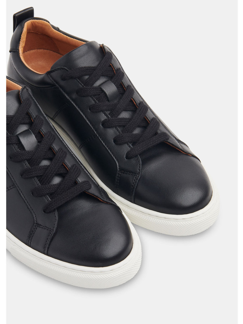 Koki lace-up low-top leather trainers 3