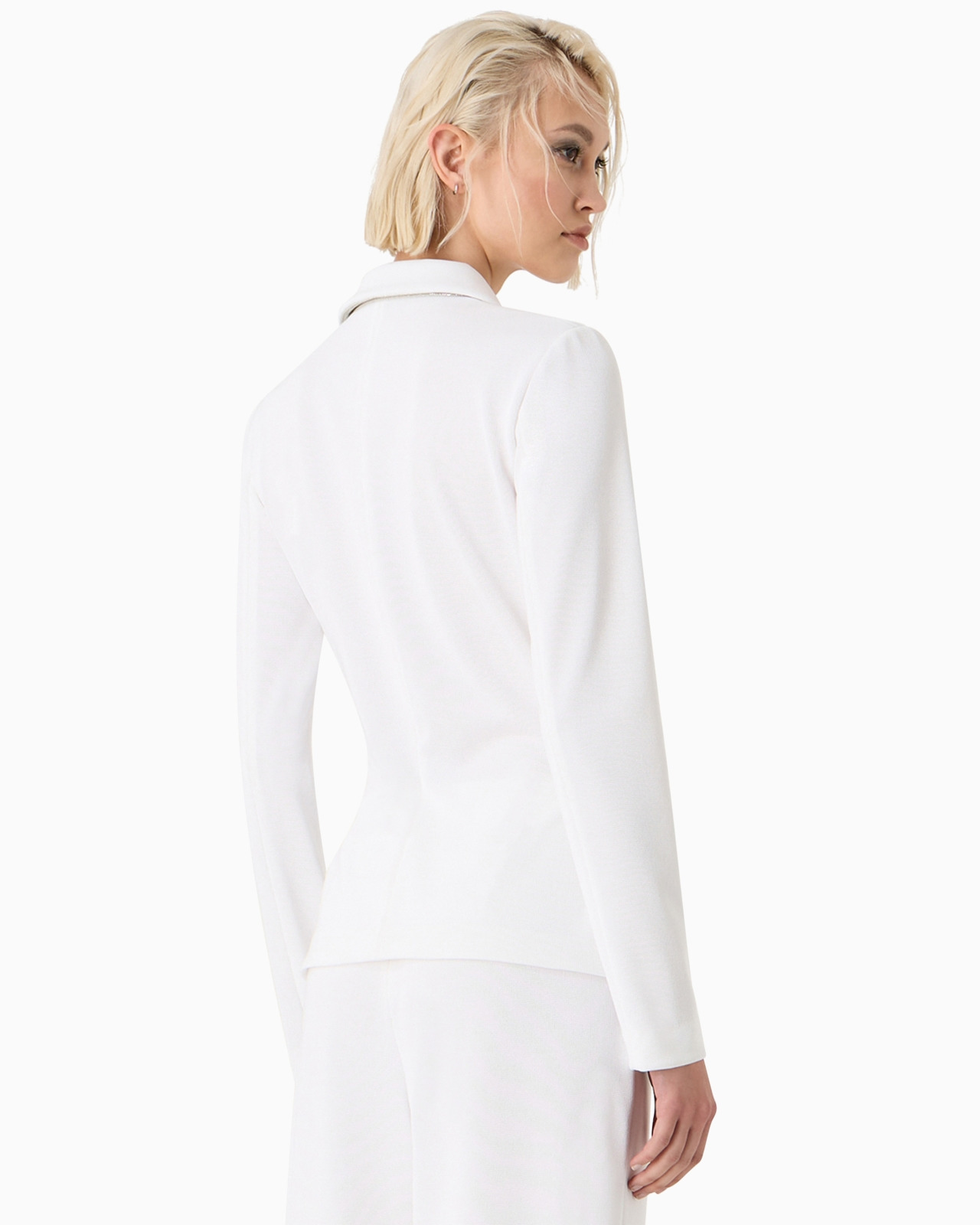 Single-breasted jacket in viscose-blend jersey - 3