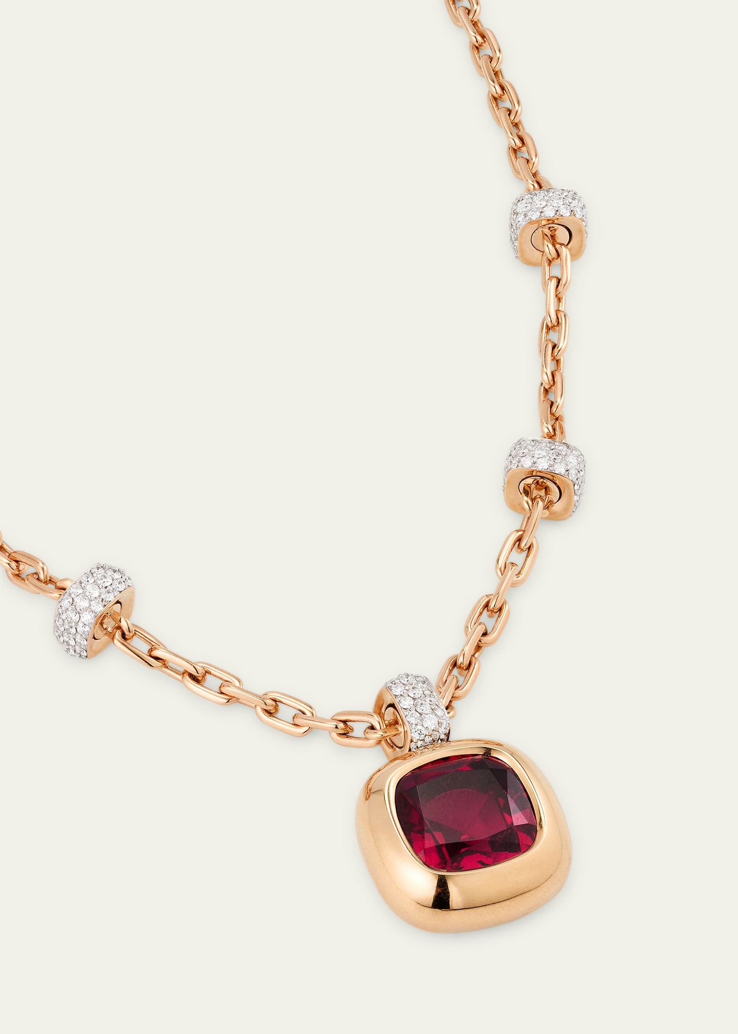 Nudo 18K Diamond and Rubellite Pendant Necklace - 3
