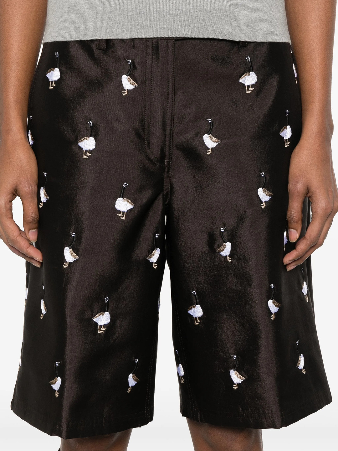 Wide Leg Beltloop Shorts Women - 5