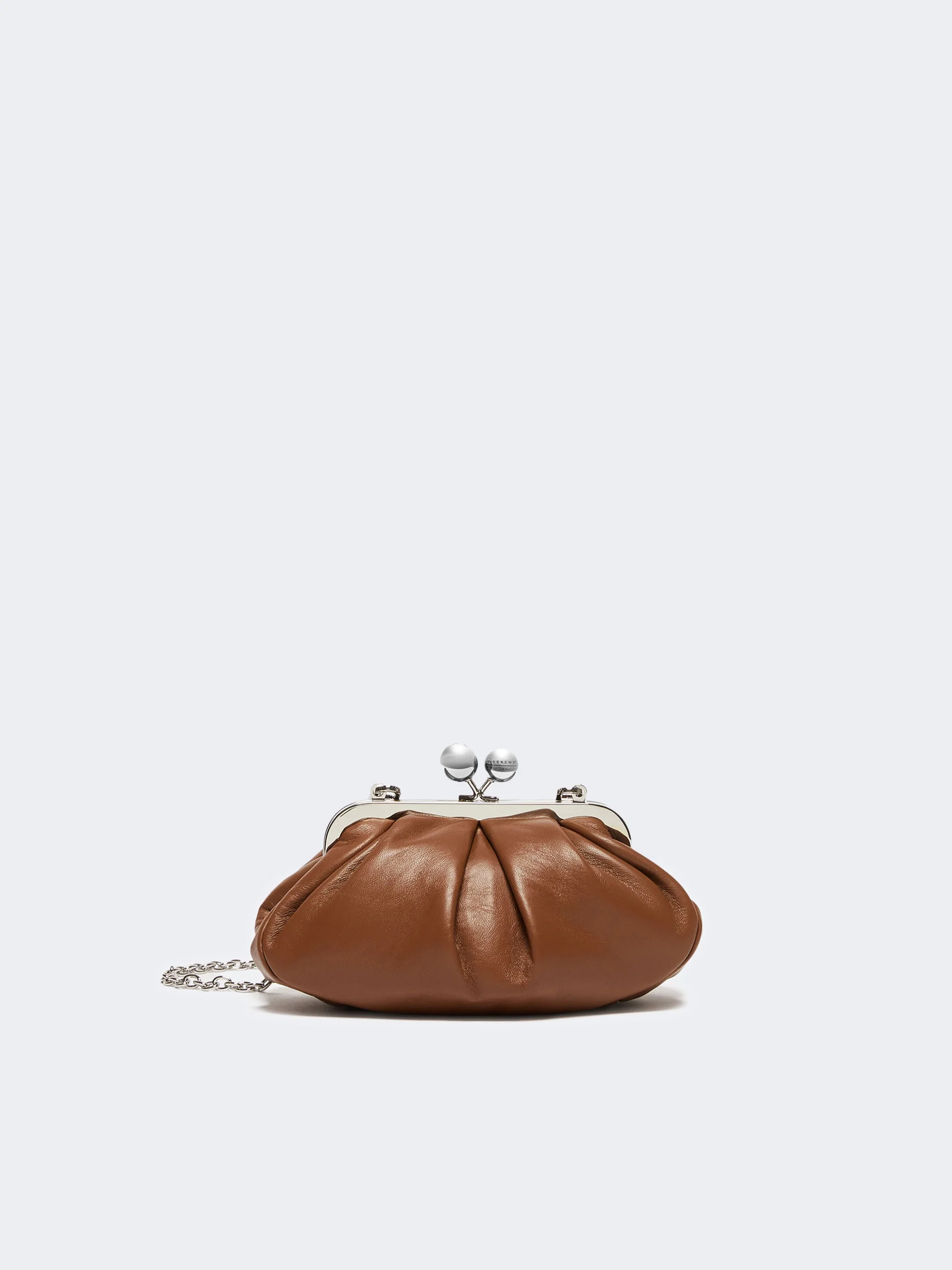 PRATI Small sheepskin Pasticcino Bag - TOBACCO - 1