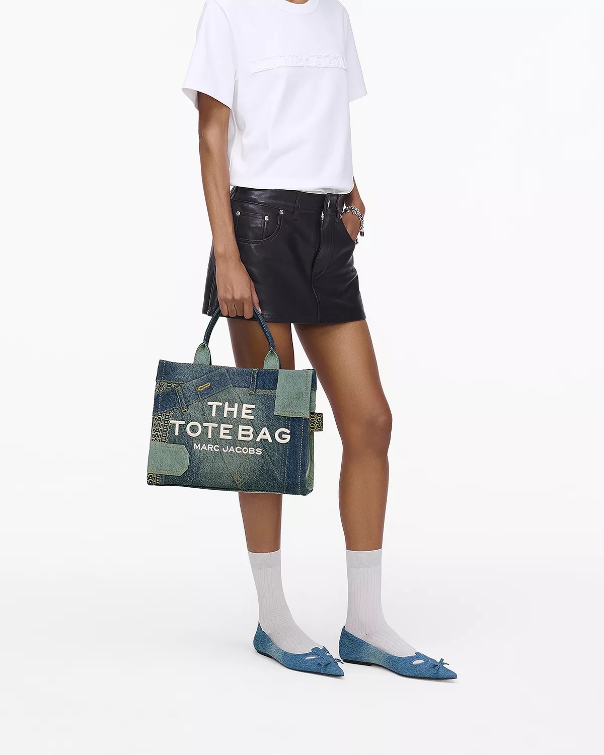 The Deconstructed Denim Medium Tote Bag - 3