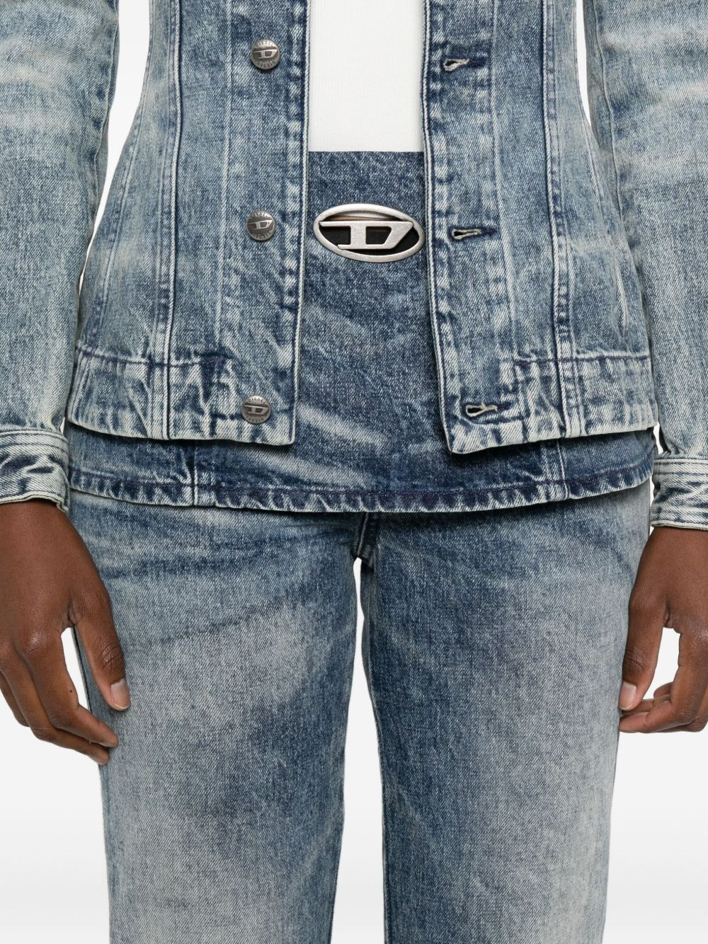 overlapping-detail jeans - 5