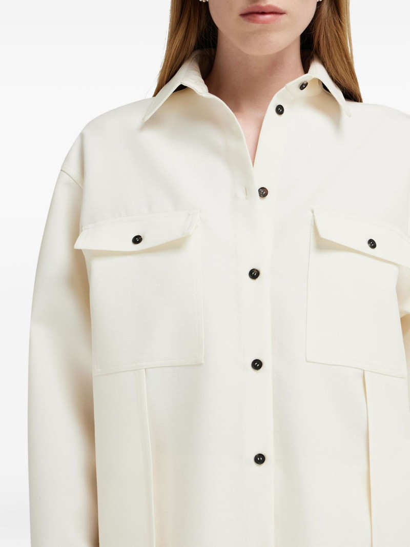 chest-pocket button-fastening shirt 5