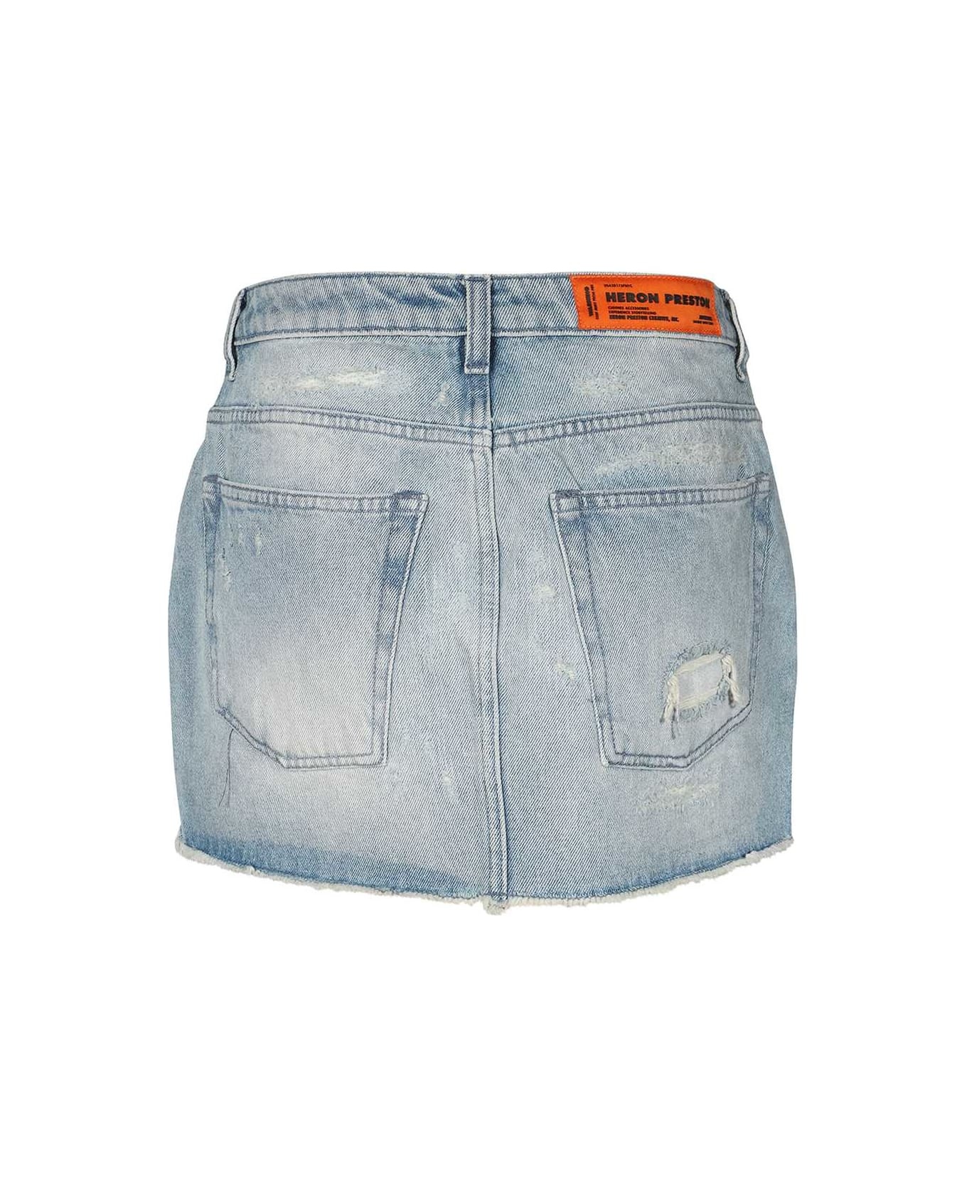 Denim Mini Skirt - 2
