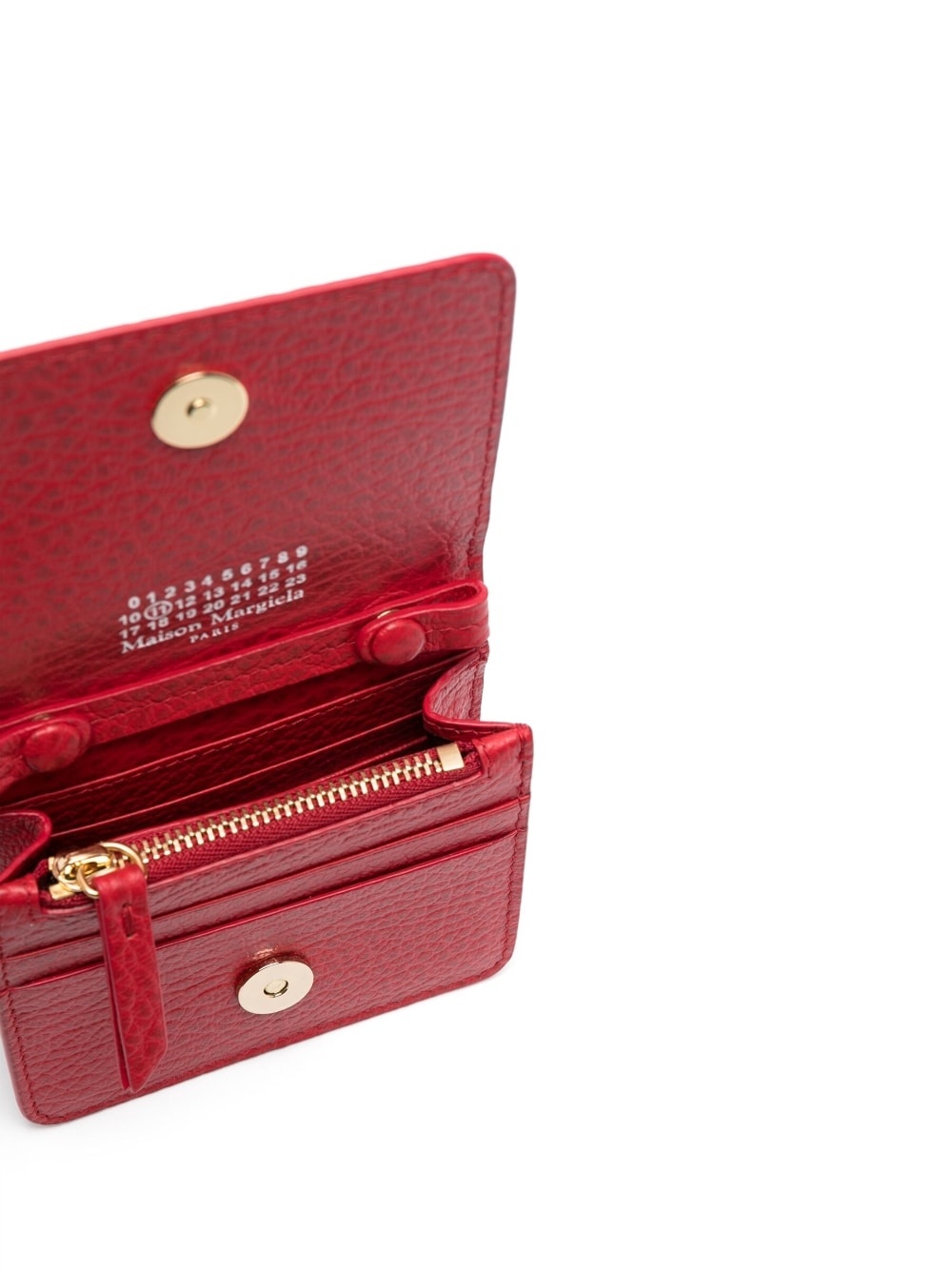 four-stitch leather chain wallet - 3