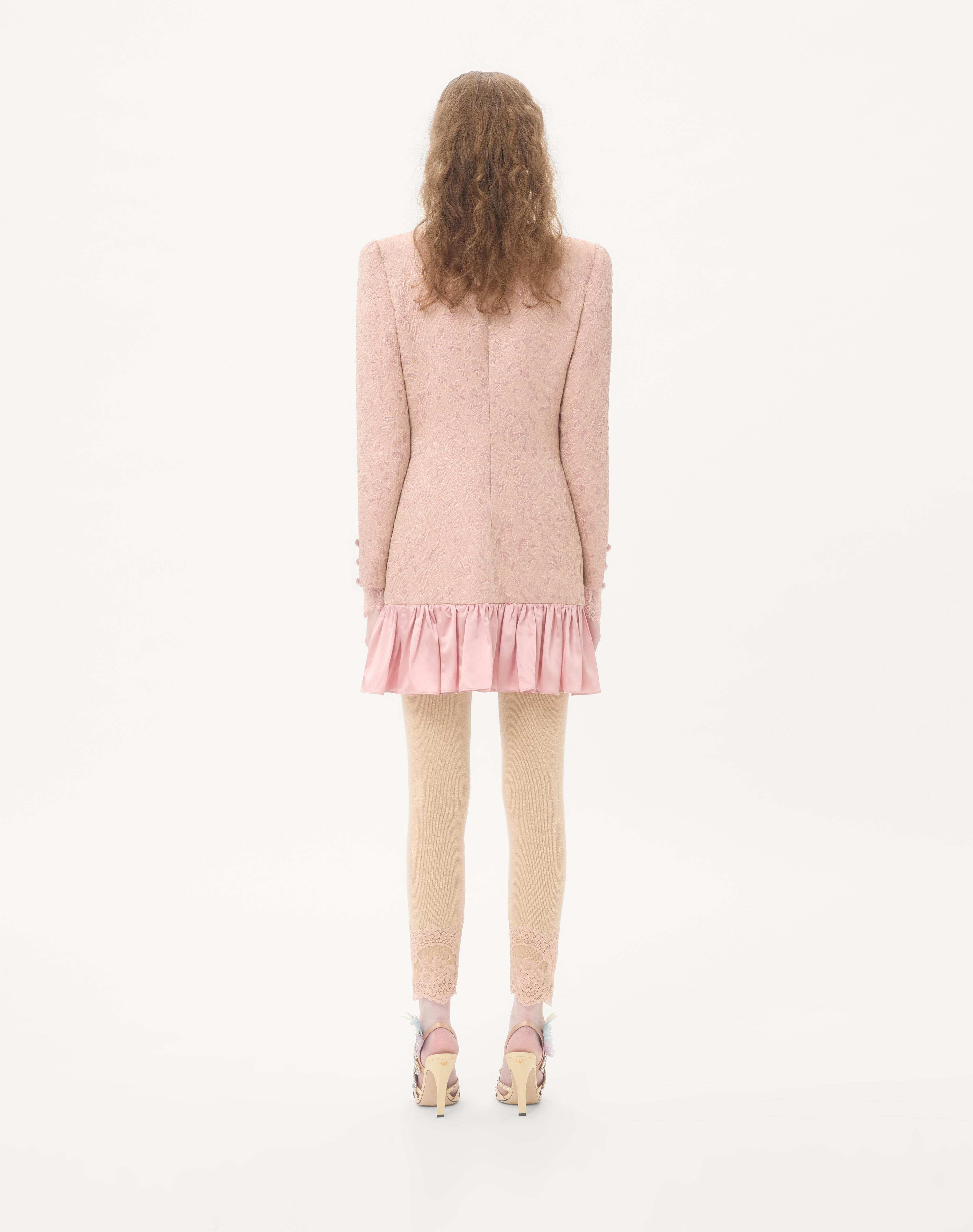 FLORAL MATELASSÉ SHORT DRESS - 7