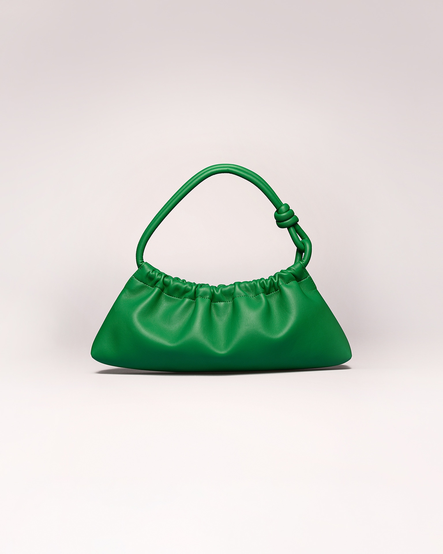 VALERIE - Vegan nappa knotted handle bag - Green - 1