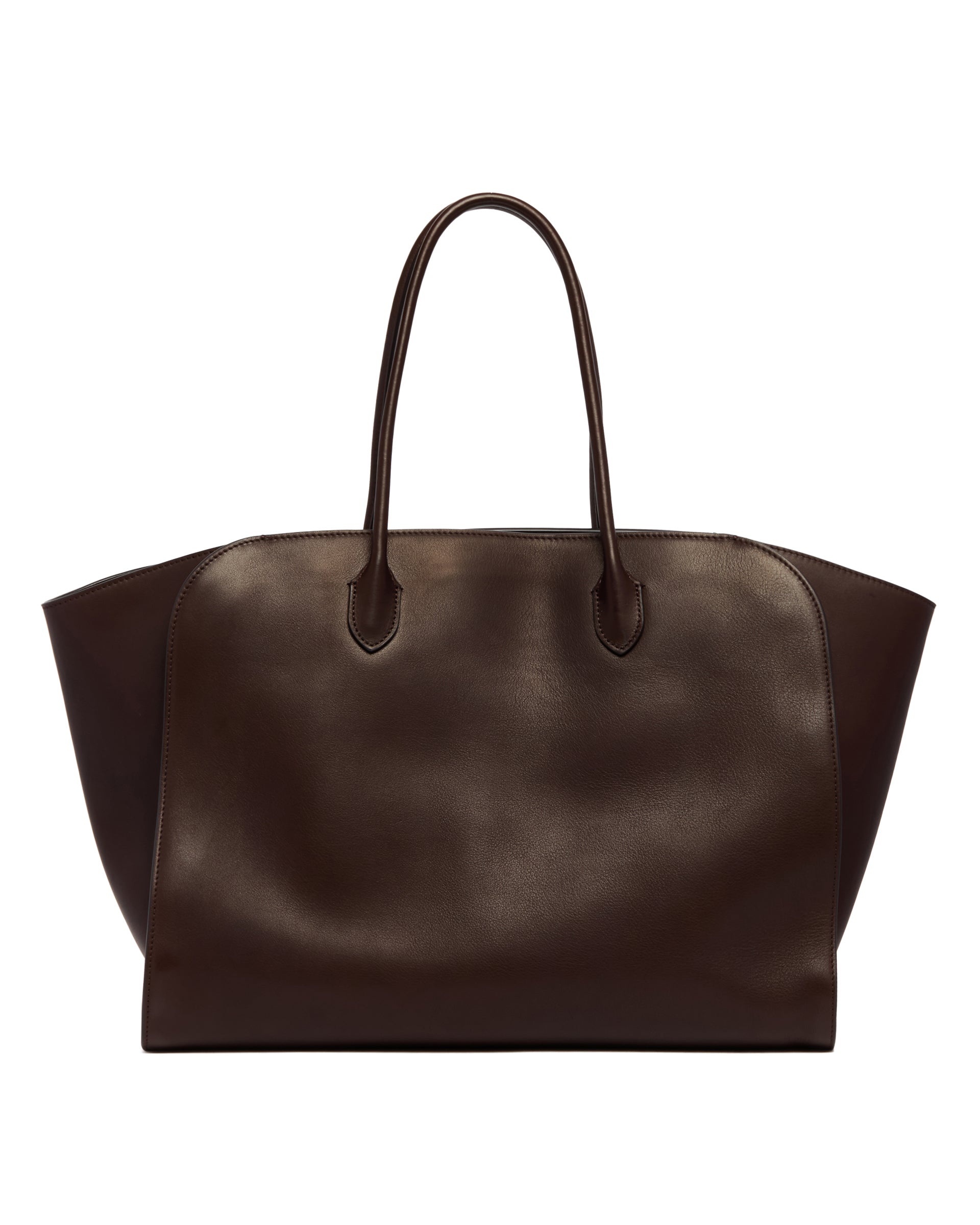 Brown Marlo Leather Tote Bag - 1